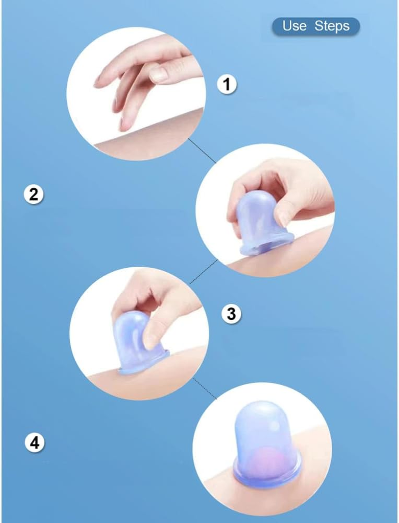 ETERNALLOOG Cupping Therapy Cups - Silicone Cups Set Firm for Muscle Soreness Pain Relief Body Neck Knee, Body Sculpting Cup, Deep Muscle Massager, anti Cellulite Joint Pain Recovery (4 Sizes) image number 2