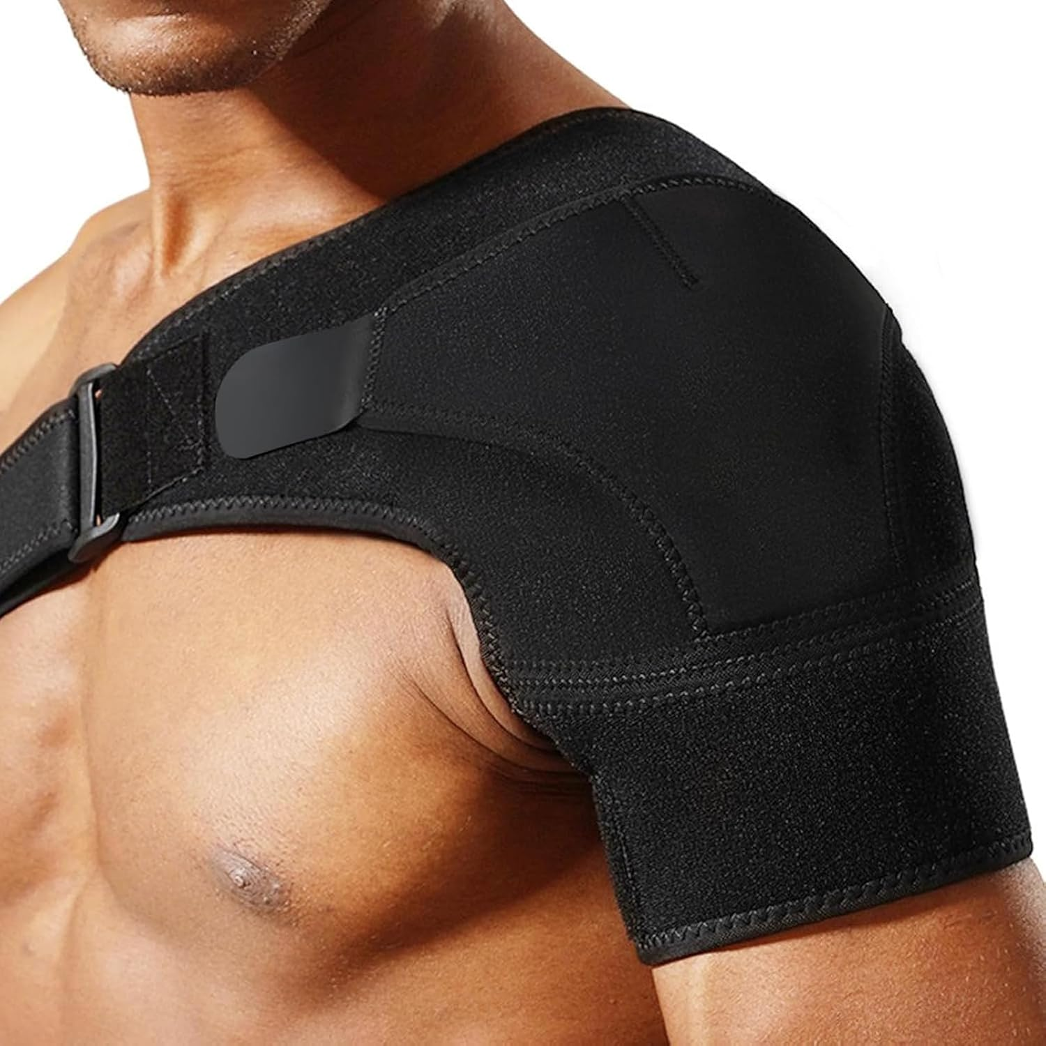 Adjustable Shoulder Brace Rotator Cuff Support Arm Sling for Pain Relief Compression Sleeve Fits Left and Right Shoulder Men Women Weidllys image number 4