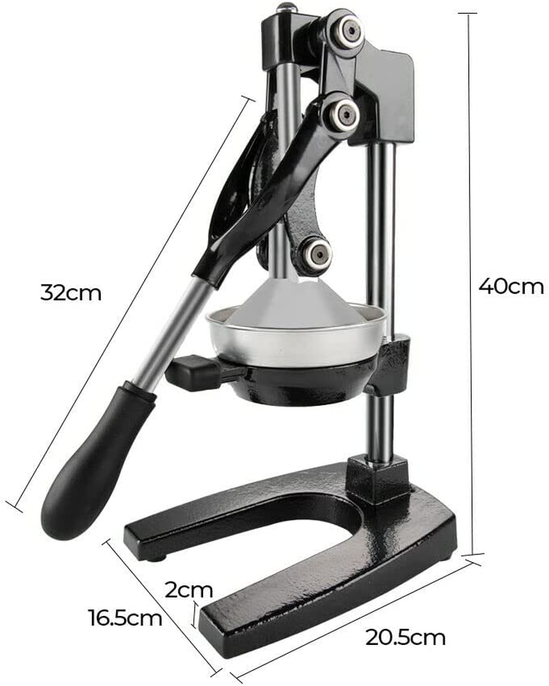 Yarra Supply Commercial Manual Juicer Hand Press Juicer Extractor Hand Orange Juice Squeezer Squeezer Sturdy Juice Presser Manual Citrus Press for Citrus Mandarin Grapefruit Lemon Lime(Black) - Gray image number 2