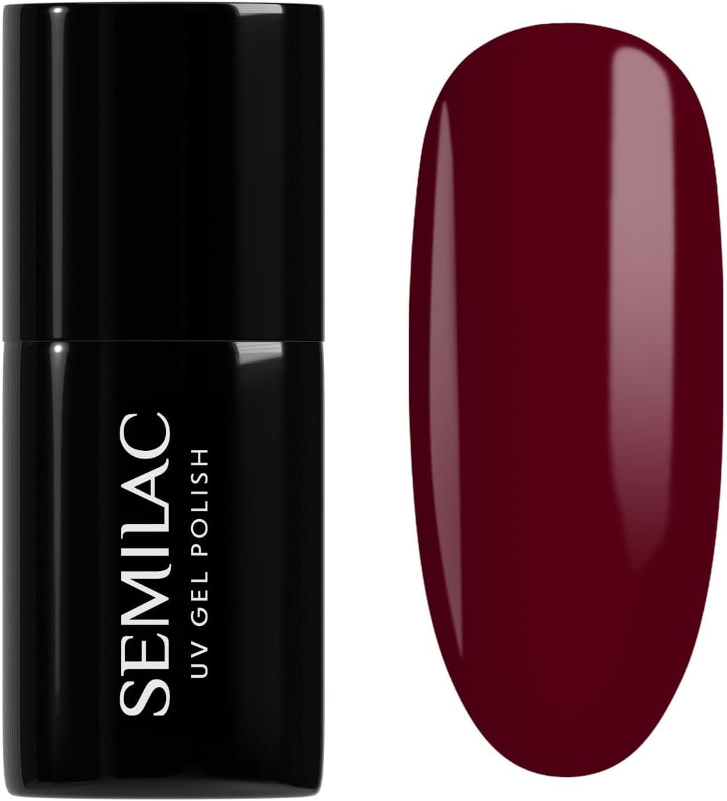 Semilac Tastes of Fall Collection UV Nail Polish Hybrid 404 Black Beans Muffin 7 Ml image number 2
