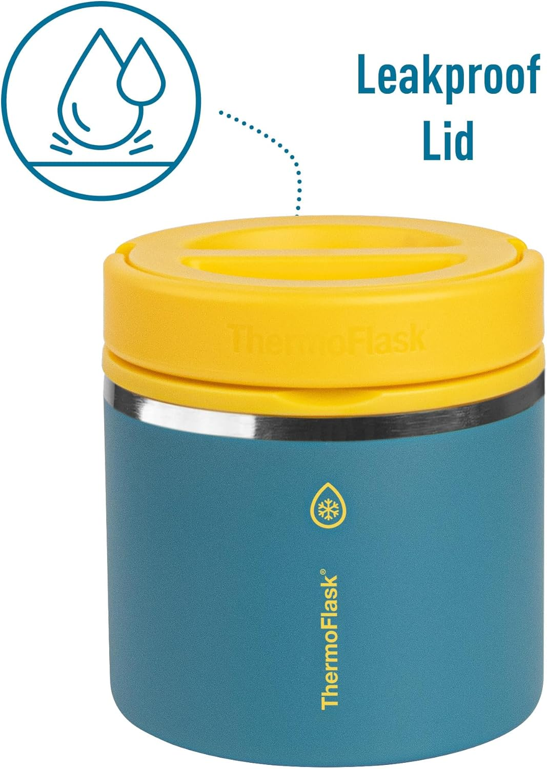 Thermoflask 20 Oz Double Wall Insulated Food Jar, 2-Pack, Tropical Blue + Backpack Blue/Backpack Blue + Ray Flower image number 5