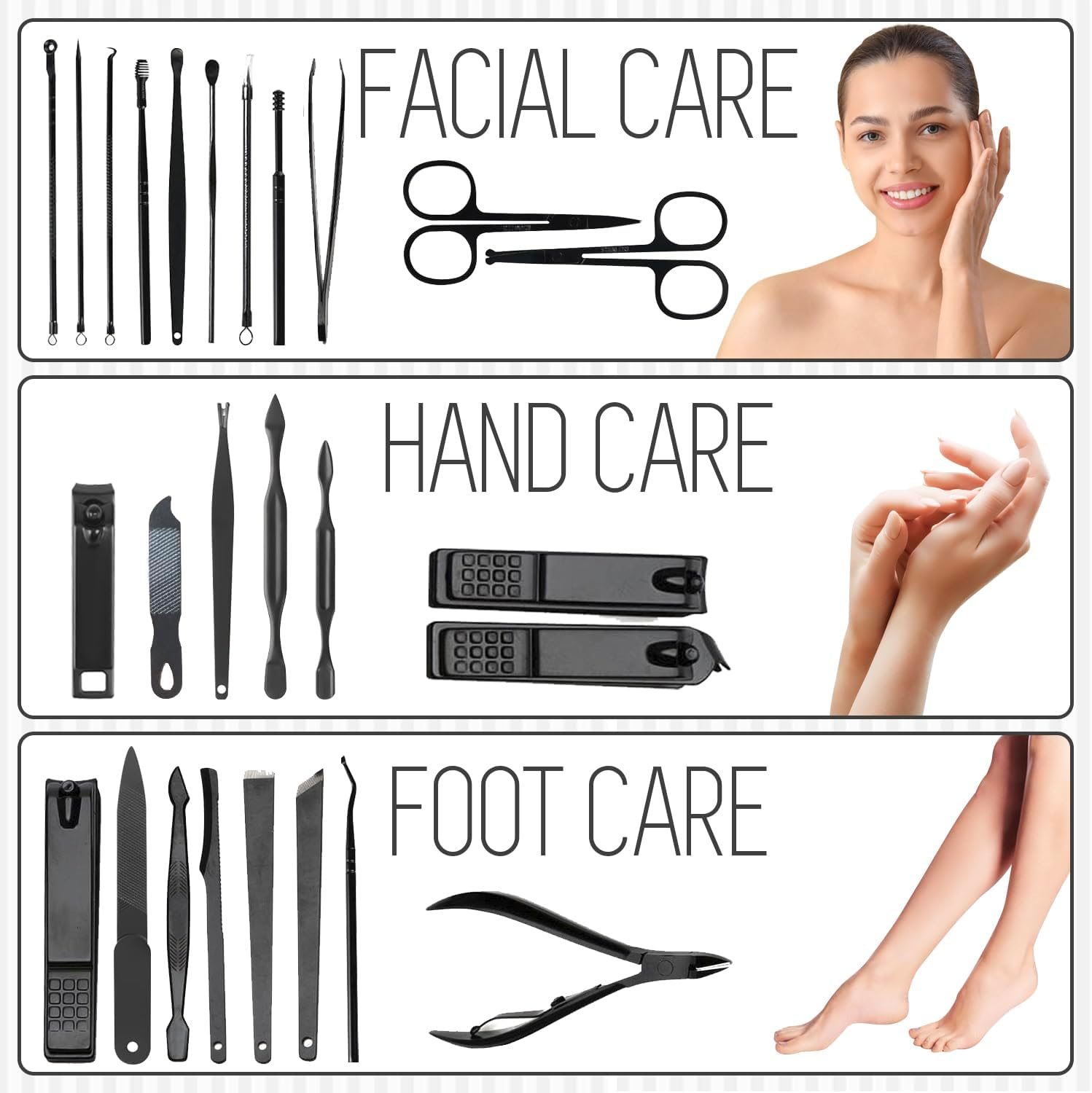 Manicure Set Professional Nail Clippers Pedicure Kit, 26Pcs Stainless Steel Nail Care Tools for Thick Nails, Portable Grooming Care Kits with Travel Leather Case for Home Workplace Travel Gift Giving Salon (Brown) image number 2