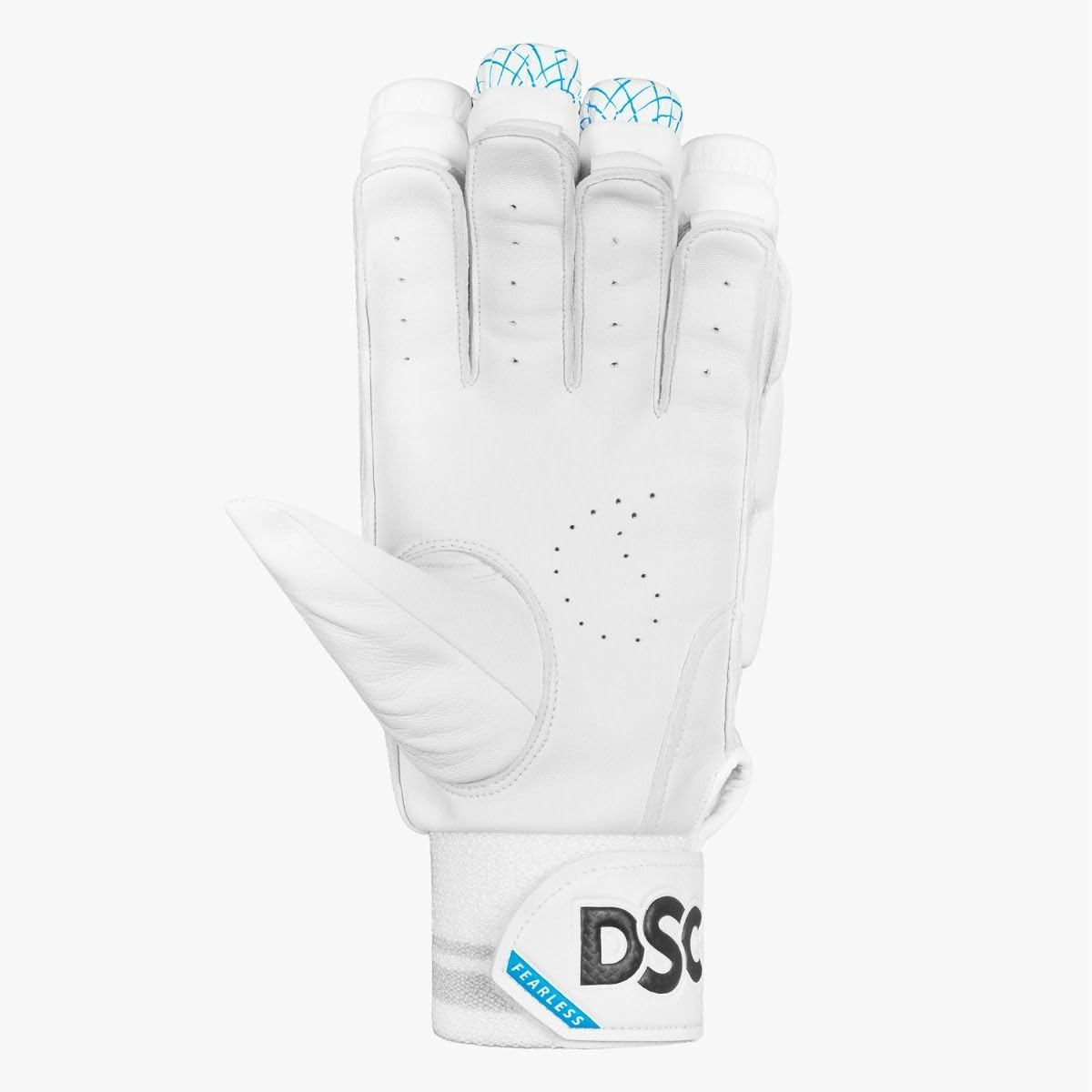 DSC Xlite 75 Cricket Batting Gloves | White | Size: Youth RH | Material: Premium PU | Traditionally Designed | Pre-Curved Finger Glove | Optimum Ventilation in Palm |Fibre Reinformed Protection image number 2