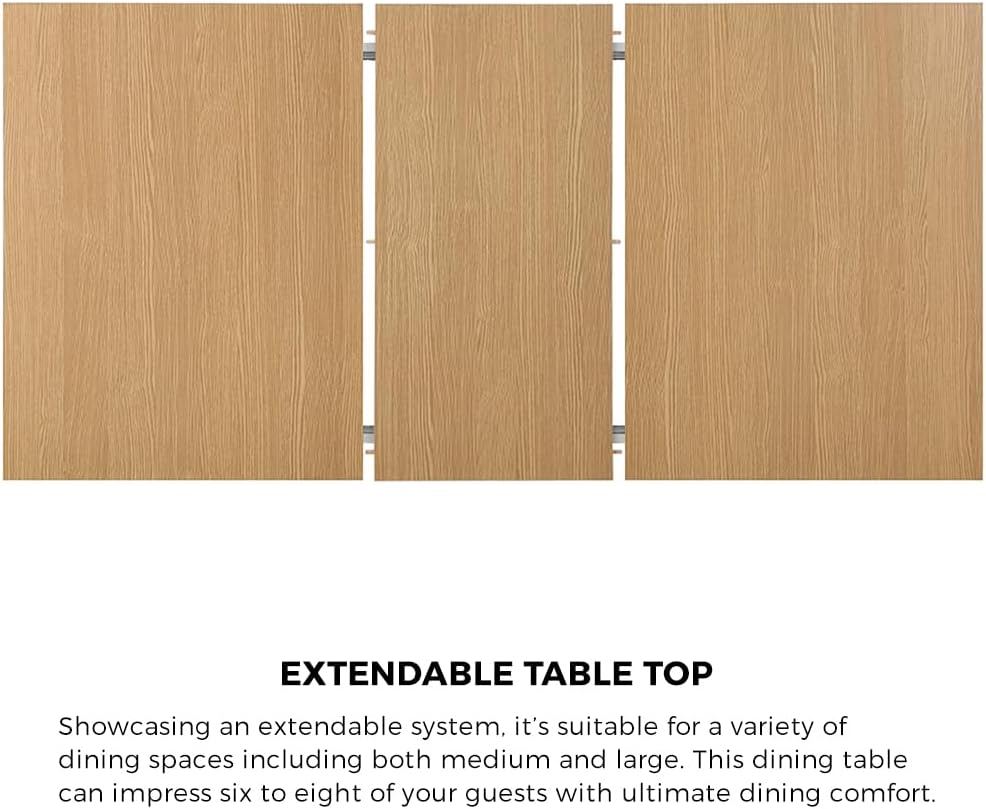 Oikiture Dining Table and Chair Sets 7Pcs Home Dining Sets with Wooden Table and Velvet Chairs