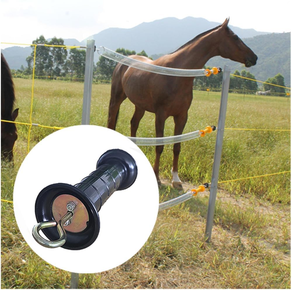 Electric Fence Handle,Electronic Door Handle, Heavy Duty Electric Fence Insulators, Electric Fence Posts, Electric Fence Gate Handle with Electric Fence Spring Handle, Electric Fence Kit (Black) image number 4