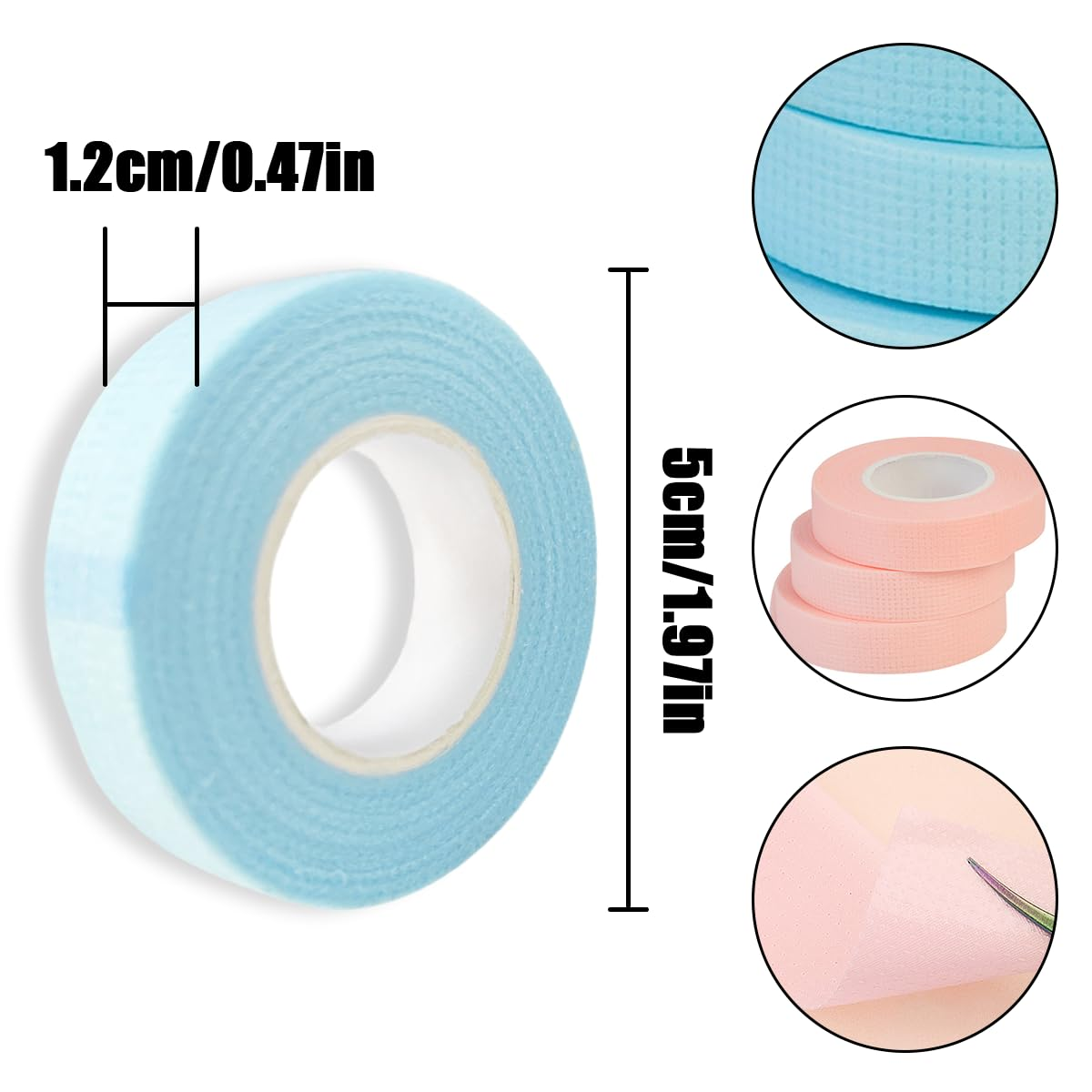 TEAONE Lash Tape, 6 Roll Eyelash Extensions Tape for Eyelash Extension Supplies (9M/9.84Yd) image number 5