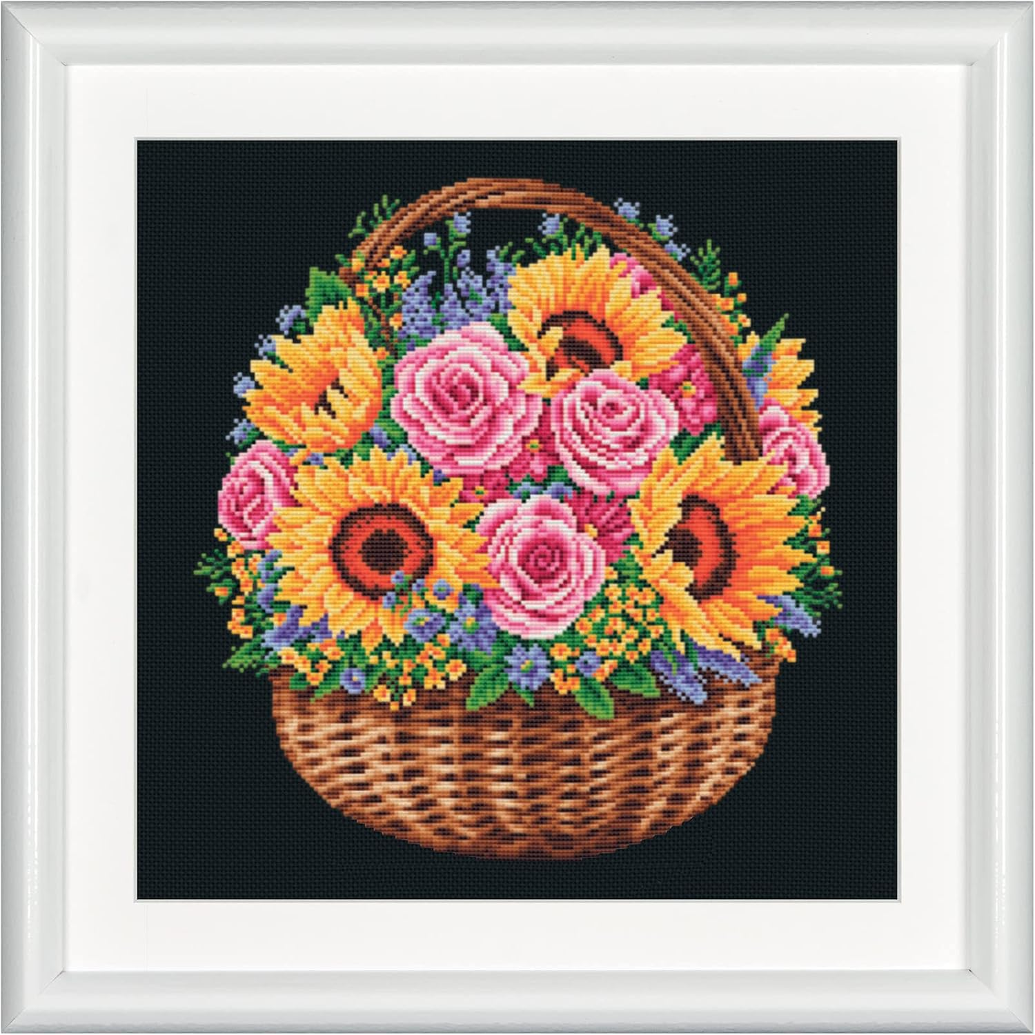 Dutch Stitch Brothers - Counted Cross Stitch Kit - DSB012A - Three Cats - White Aida - 10.2 X 7.1 Inch - Embroidery Kit for Adults