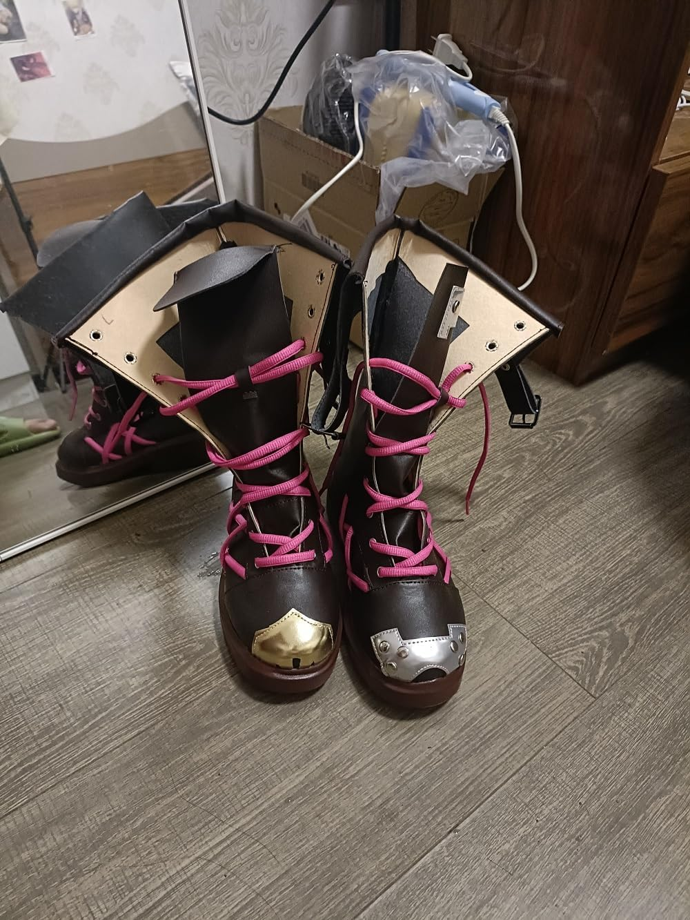 COSGOGO Anime Cosplay Shoes for Arcane Jinx Short Boots Woman Halloween Shoes