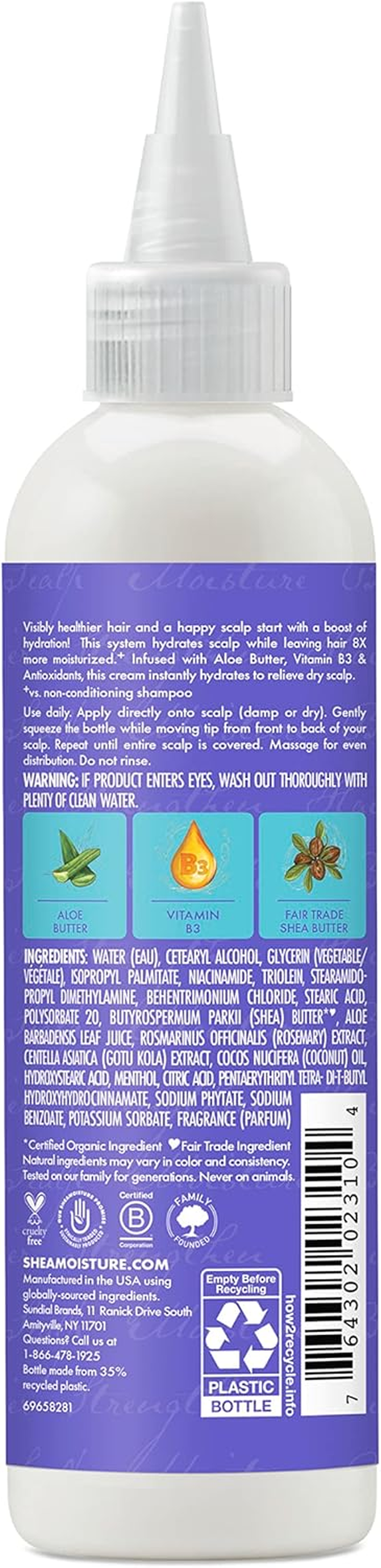 Shea Moisture Aloe Butter Scalp Moisture Cream 118 Ml image number 3