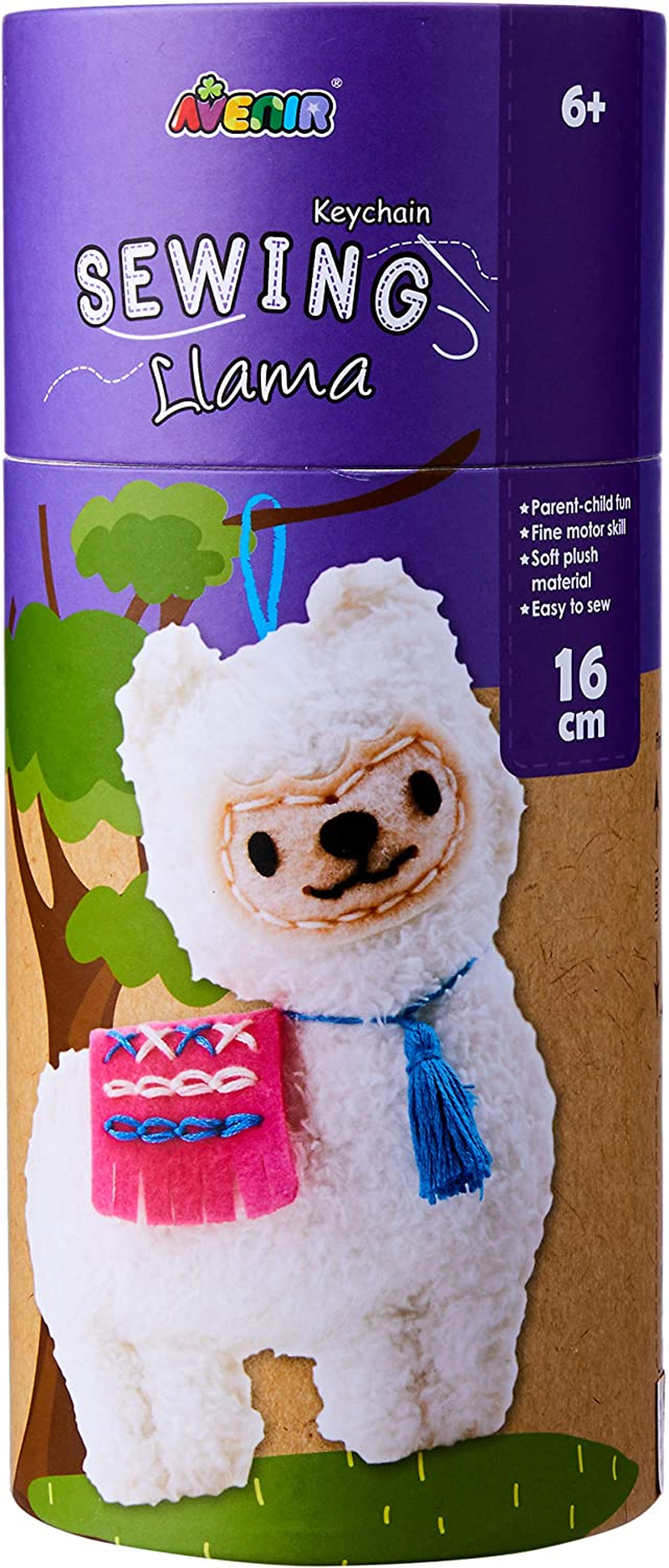 Avenir CH1631 Sewing Key Chain Llama, Multicolor