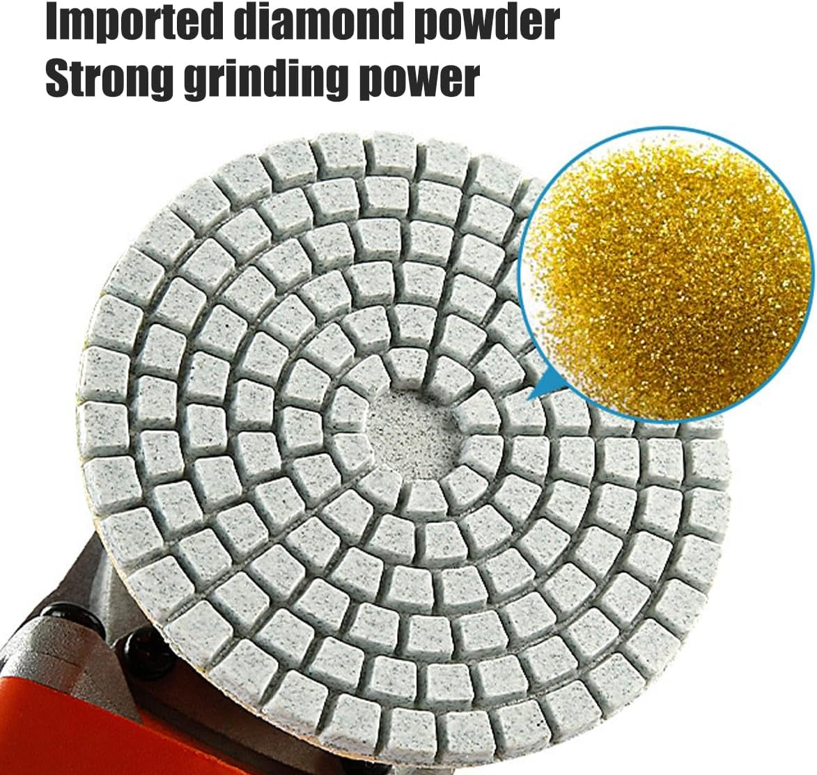 AIMALL 10PCS 3-Inch Diamond Polishing Pads for Trimming, Grinding, and Polishing Marble, Granite, and Stone image number 5