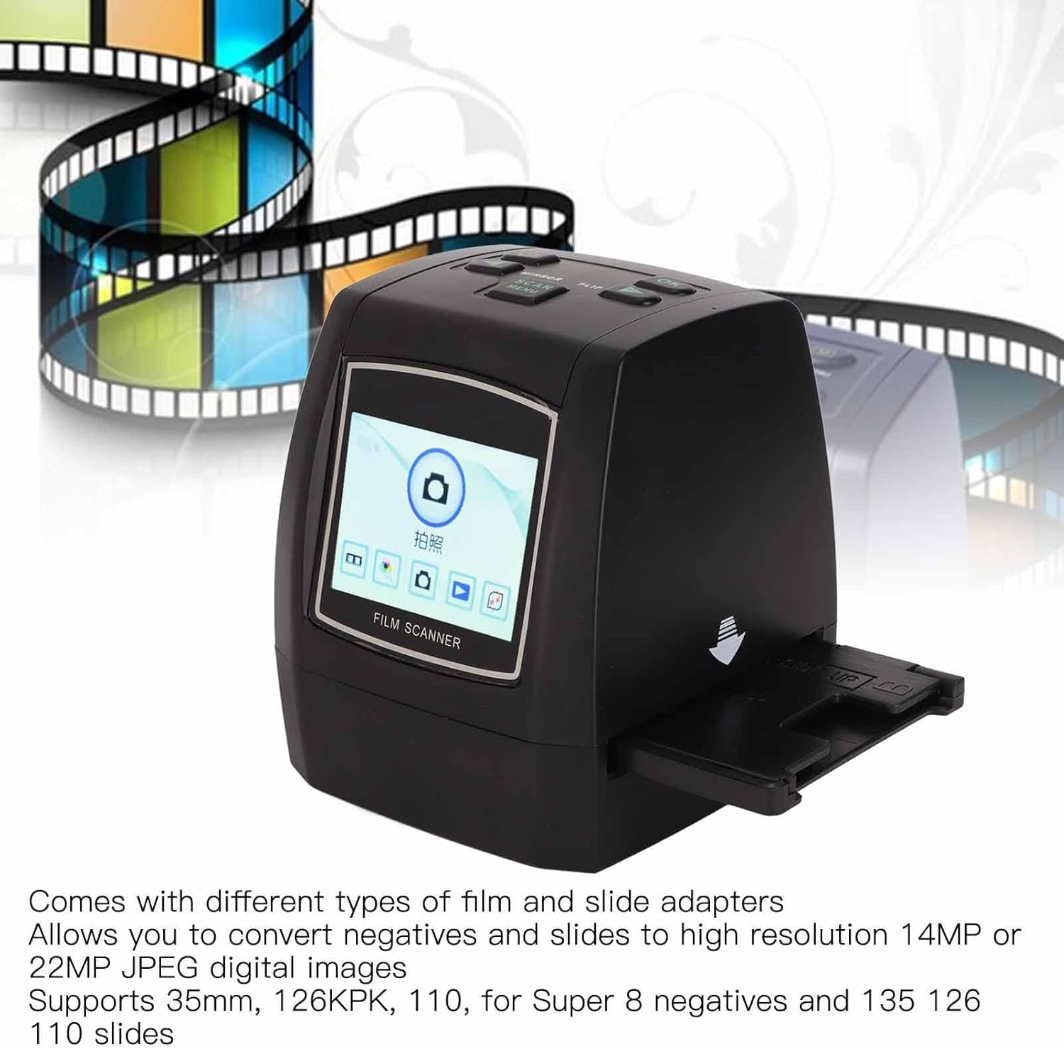 Film Scanner, Slide Scanner, 35Mm, 126, 110, Super 8 Film to JPEG Digital Converter (AU) image number 6