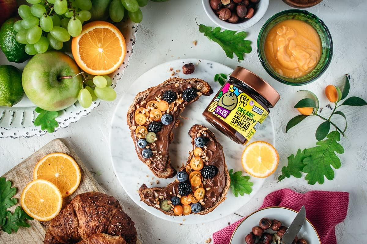Fabalous Organic Chocolate Spread (Hazelnut & Cocoa Spread) Vegan, Dairy Free, No Palm Oil, Less Sugar, More Protein 200G image number 2