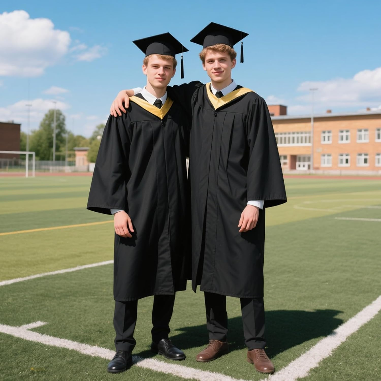 HDBHBH 1 Pcs Graduation Cap with Tassel - Unisex Grad Hat for Adults High School and Bachelor | Graduation Accessories for Photo Props Black image number 2
