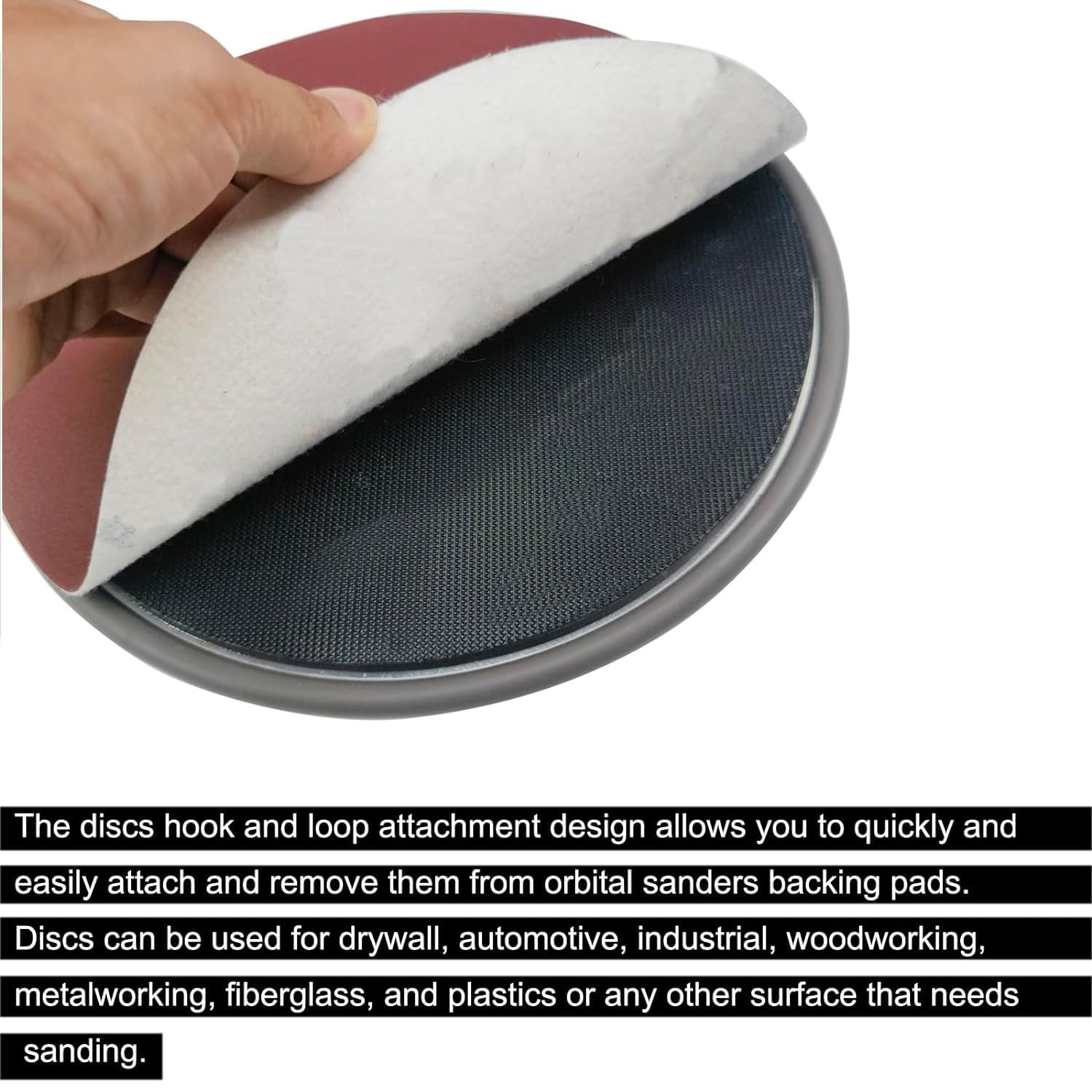10 PCS 9 Inch 120 Grit Sanding Discs for Hand Radial Sander - 9" round Hook & Loop Sandpaper for Hand Sanding Tool, Aluminum Oxide Sander Disc for Hand Drywall Power Sander (120 Grits) image number 2