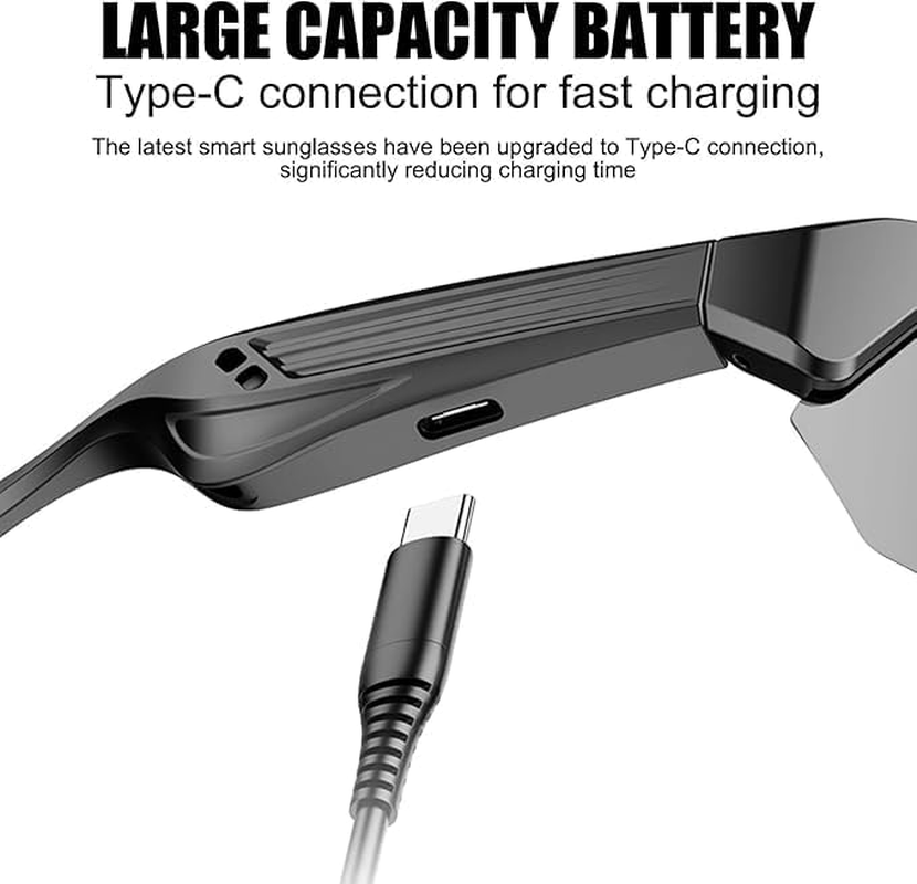 Bluetooth Smart Sunglasses,Bluetooth Cycling Headset,One-Click Response,Uv Protection,Voice Navigation,Suitable for Outdoor Mountaineering,Cycling and Running image number 3