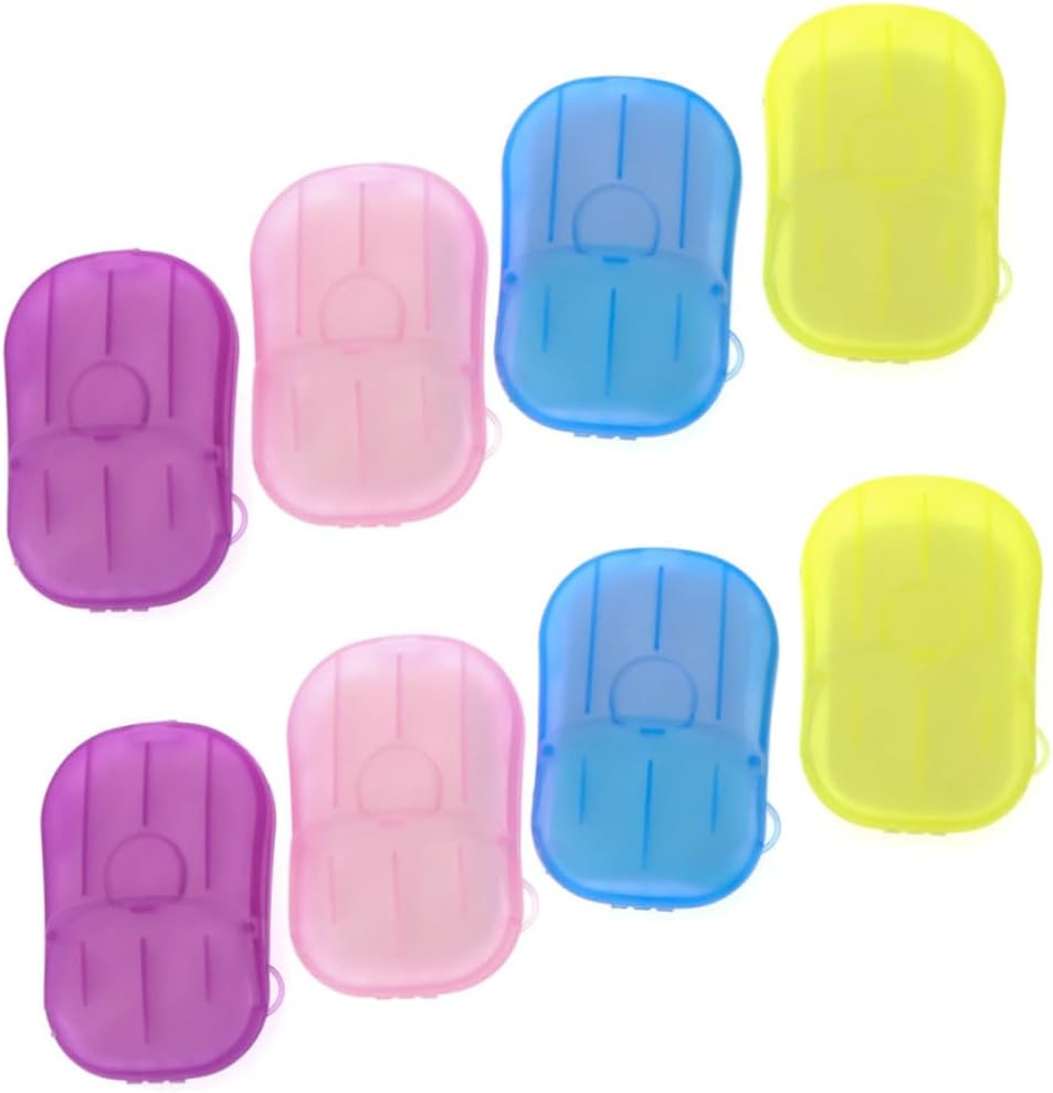 VANZACK Travel Pack Portable Soap Tablets Disposal Soap Sheets for Bath Face Hands Compact Safe Random Color image number 1