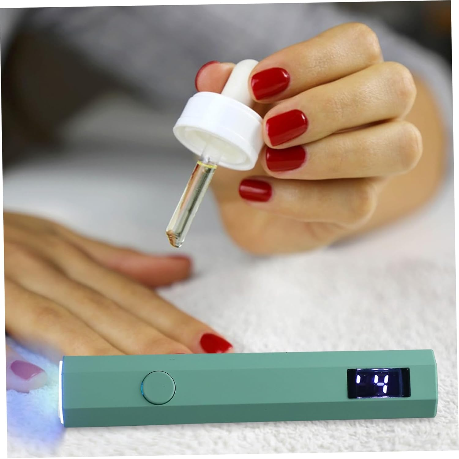 Vaguelly Portable Mini Uv Nail Lamp Cordless Rechargeable Handheld Gel Nails Dryer with LCD Display for Home DIY and Professional Salon Use image number 4