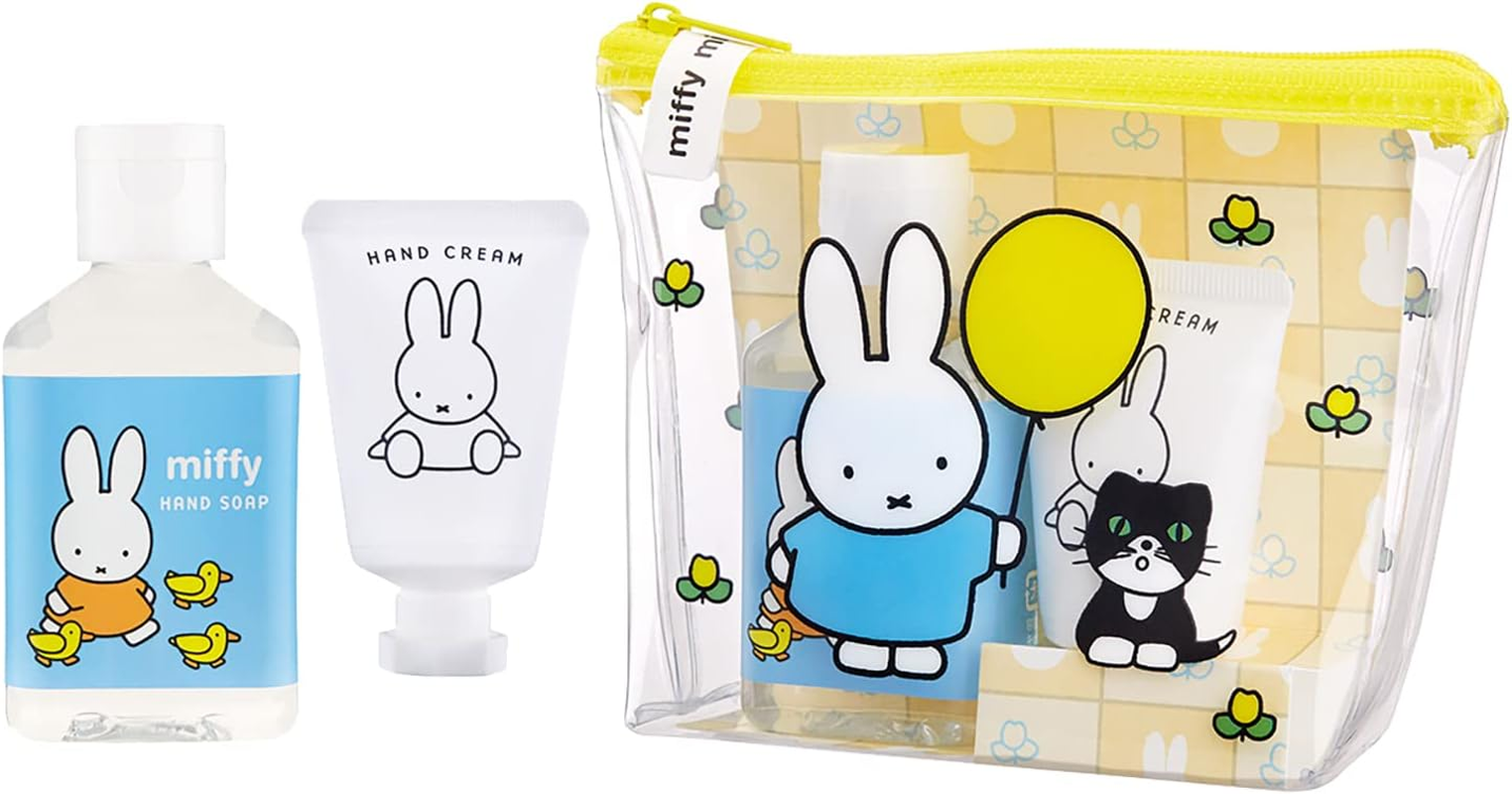 Global Product Planning Miffy Mini Hand Soap and Hand Cream Set (Present, Gift, Women, Men, Popular, Thank You, Birthday, White Day Pouch) image number 2
