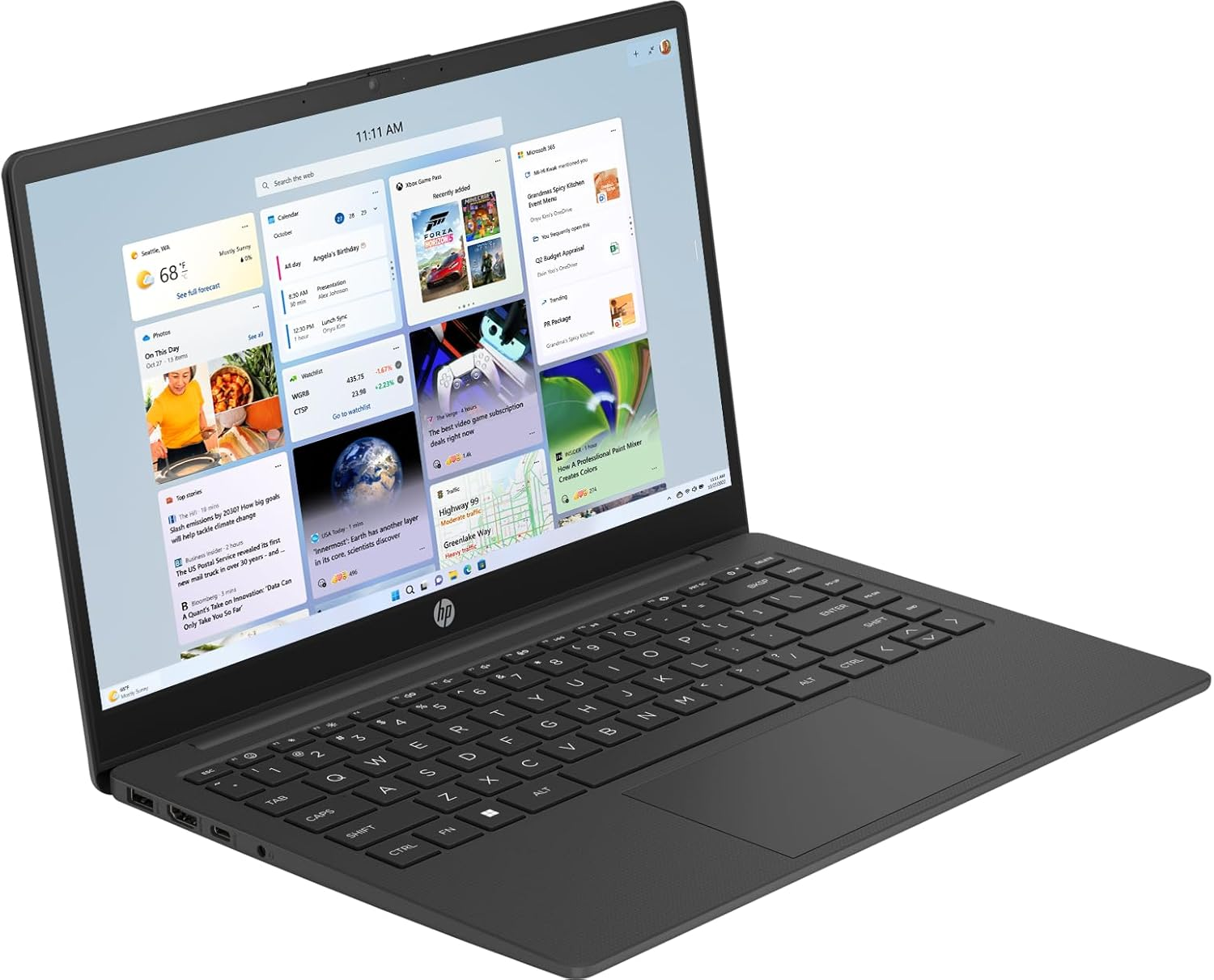 HP 14" Laptop, 14-Inch FHD Display, Intel I7-1255U Processor, 8GB RAM, 256GB SSD, Intel UHD Graphics, Windows 11, Lightweight & Portable, Long Battery Life, Silver, B22Z0PA image number 3