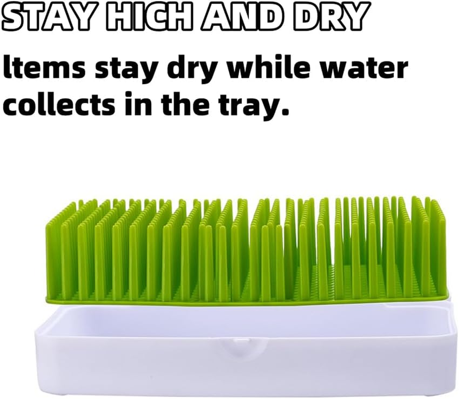 Baby Travel Bottle Drying Rack, Portable Baby Bottle Drying Rack for Working Mom or Camping with Baby,Travel Bottle Cleaner Kit,Baby Travel Gear,Baby Feeding Essentials -Spring Green image number 2