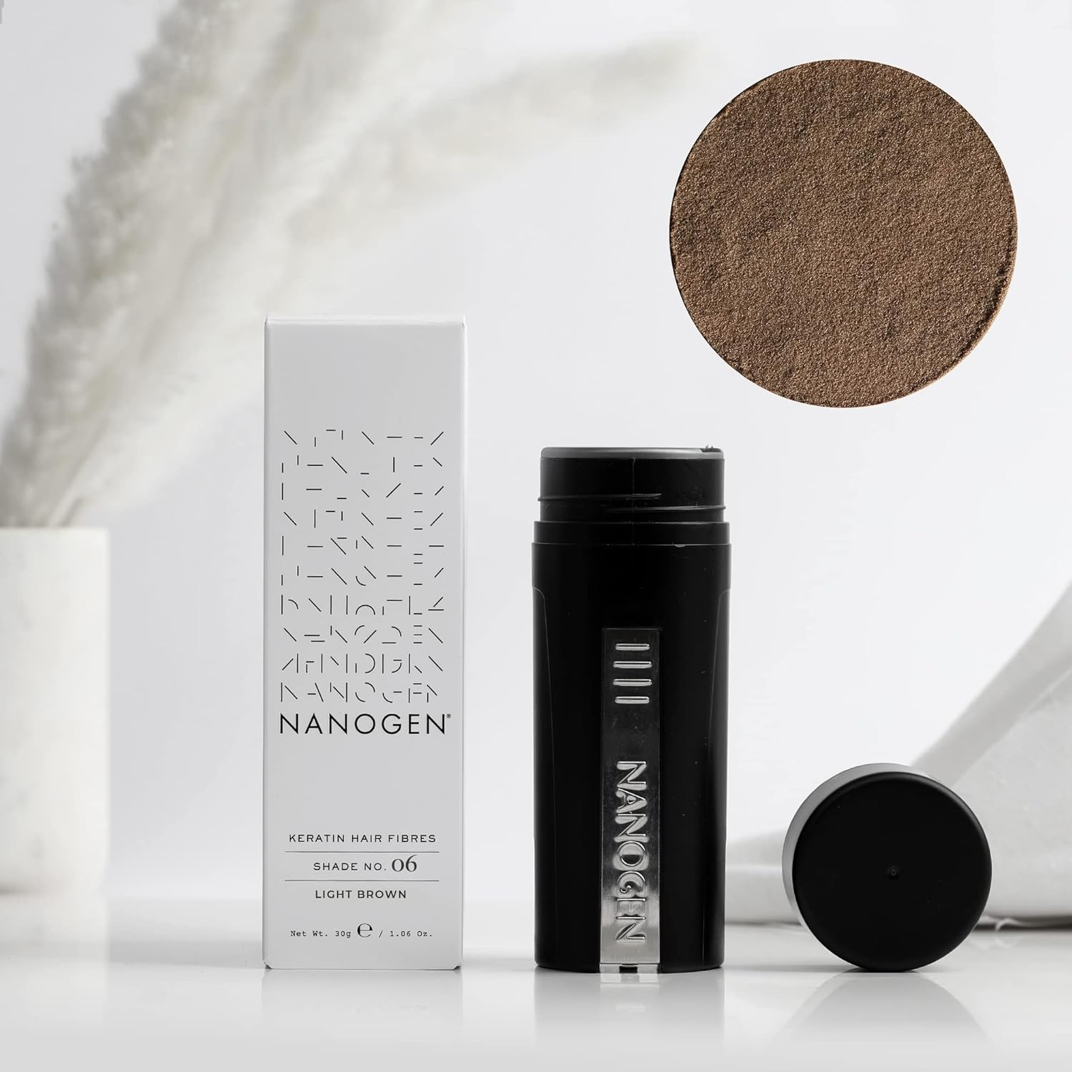 Nanogen Keratin Hair Fibers, 30-Grams, Light Brown image number 2