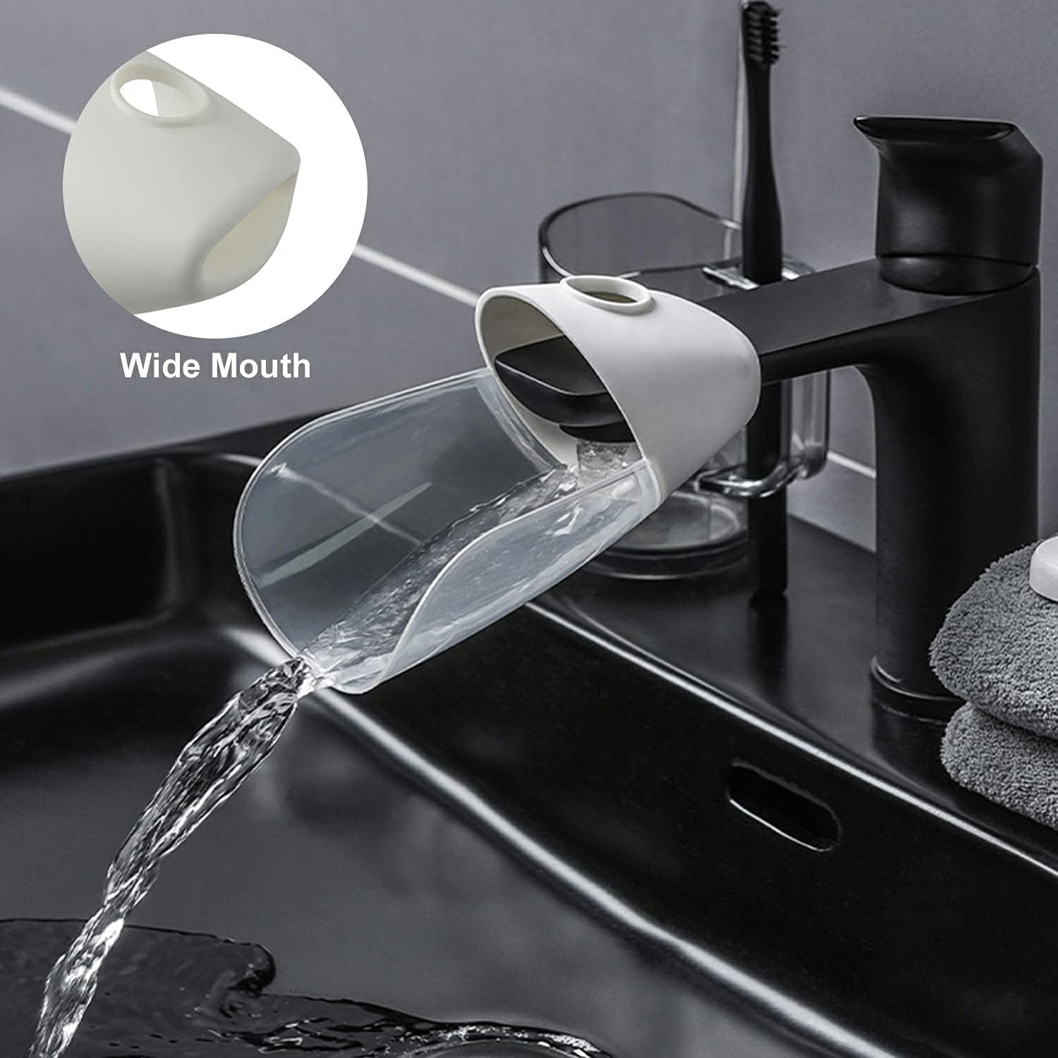 Faucet Extender Tub and Sink Handle Extender for Baby Toddler Kids, 2Pcs Bath Spout Extender Washing Sink Handle Extender,Children'S Faucet Extension Faucet Baby Guide Sink Extender Fits Most Faucets image number 4