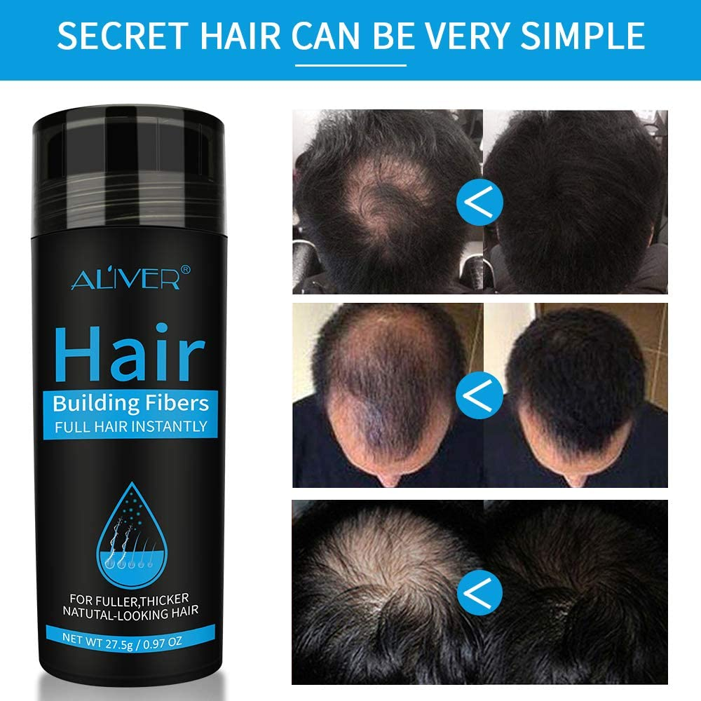 Hair Powder for Hair Thickening Black Scatter Hair with Instant Effect for Secret Corners, Hair Loss and Light Hair 27.5G () - Black image number 2