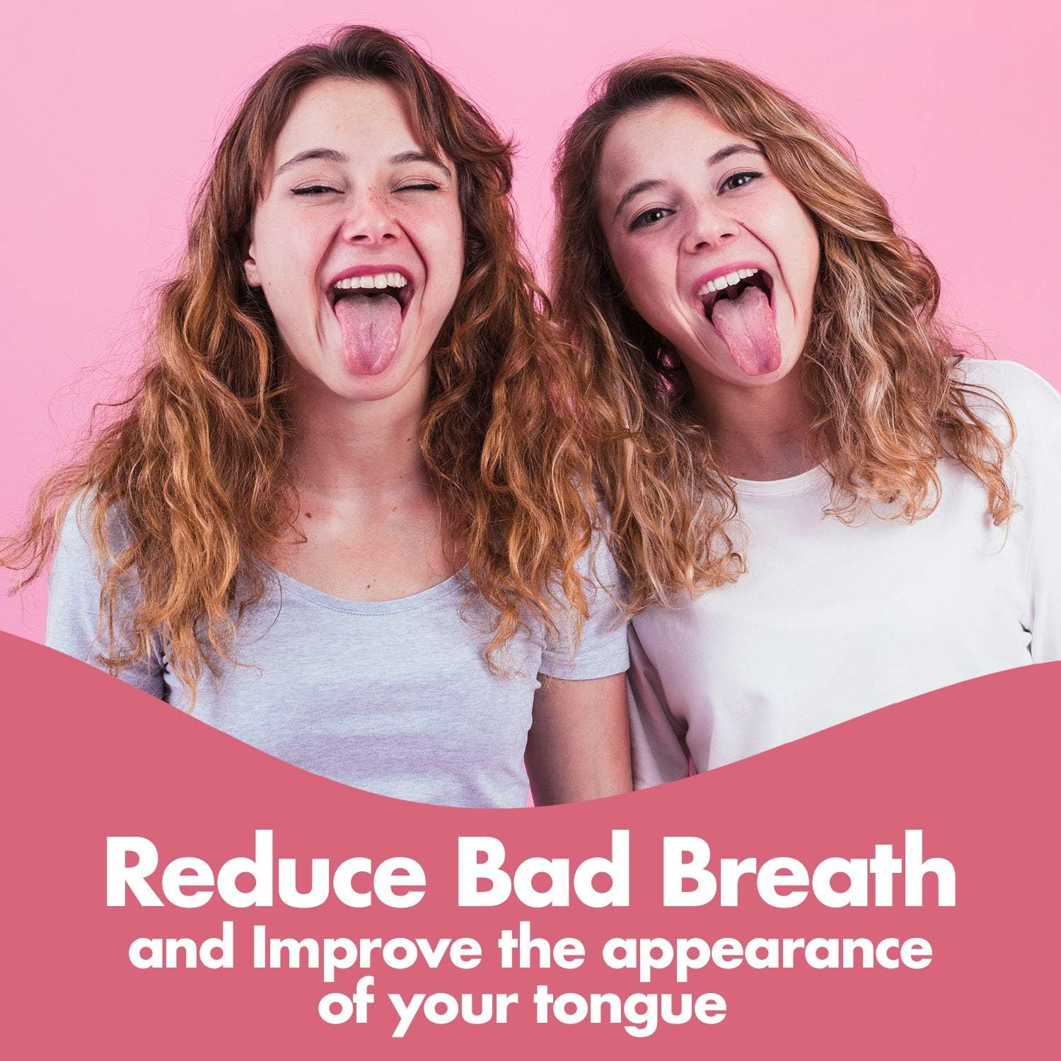 Tongue Scraper - Stainless Steel Tongue Cleaner Brush for Help Getting Rid of Bad Breath and Bacteria | Food Scraper to Keep Your Mouth & Teeth Healthy and Clean - Essential Dental Hygiene Kit