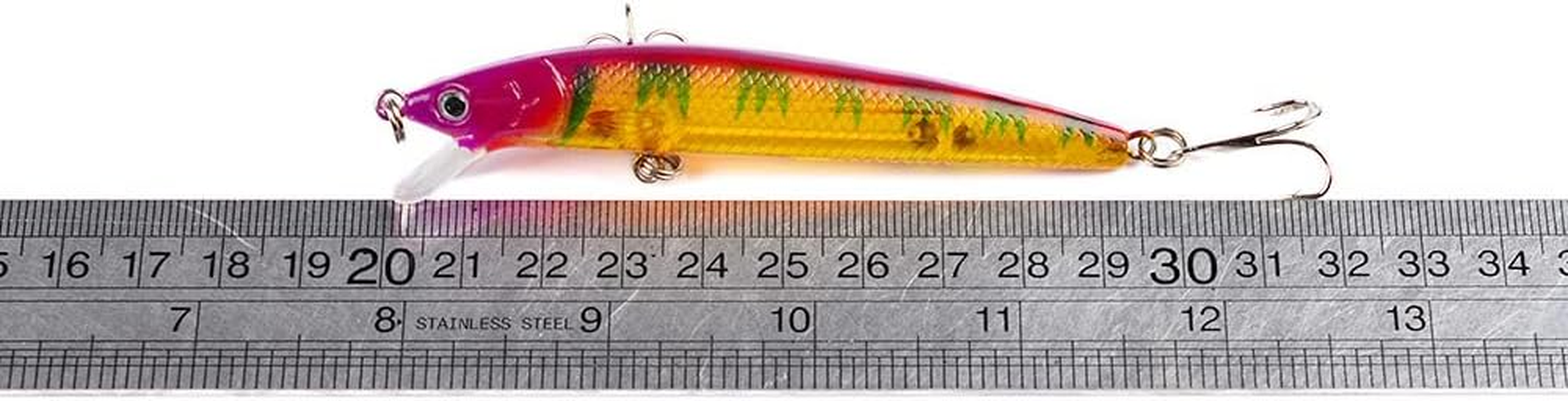 Origlam 10Pcs Minnow Fishing Lures Crankbaits, Fishing Hard Baits Swimbaits, Minnow Lures Topwater Lures Baits