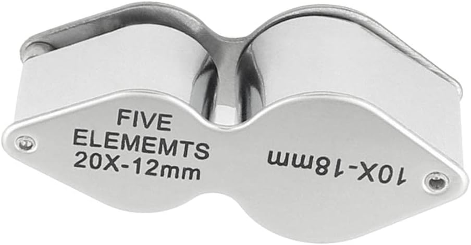 20X 10X Jewellers Loupe Magnifying Glass Triplet Dual Lens with Exquisite For image number 3