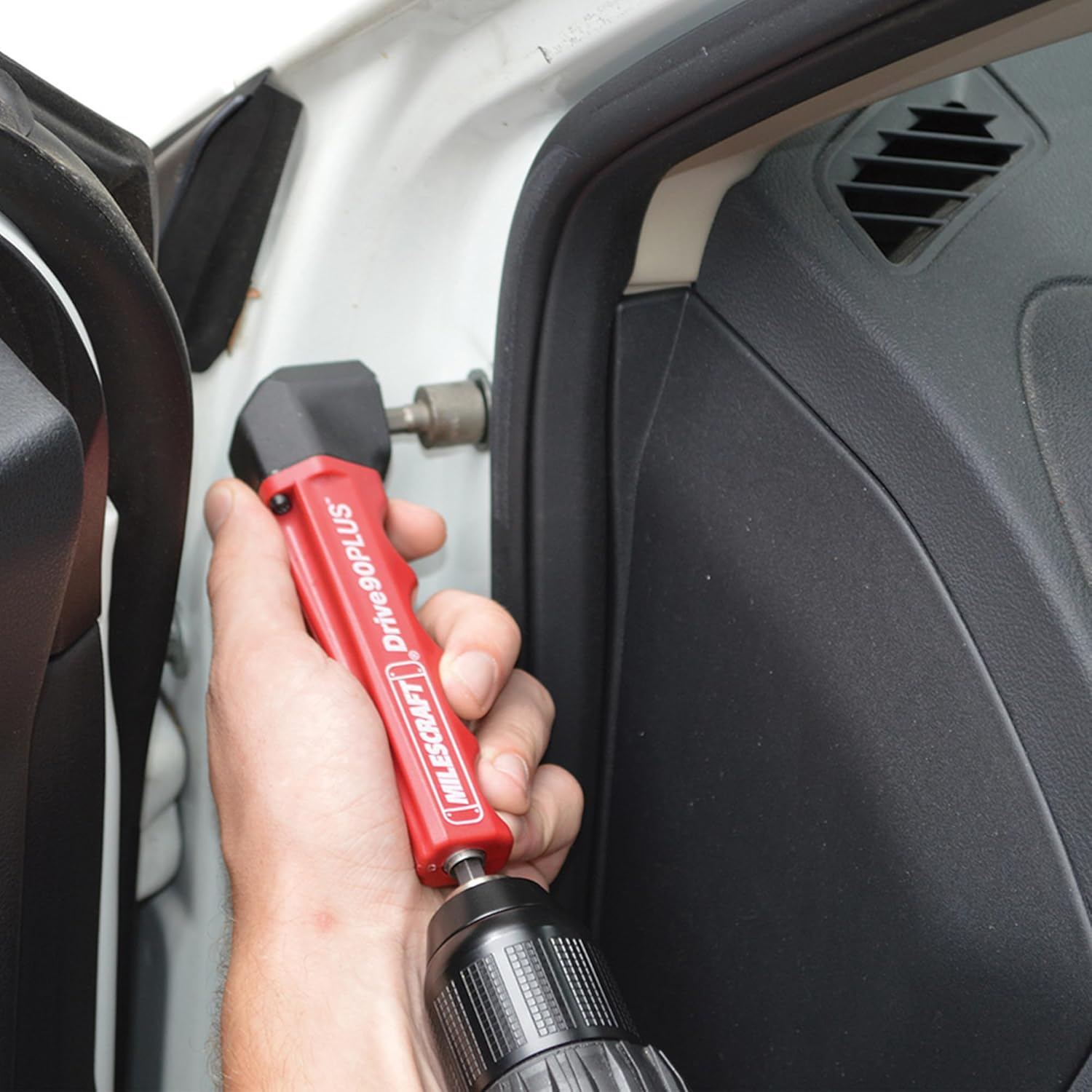 Milescraft Drive90Plus Right-Angle Impact Driver Drill Attachment 1/4In Socket image number 2