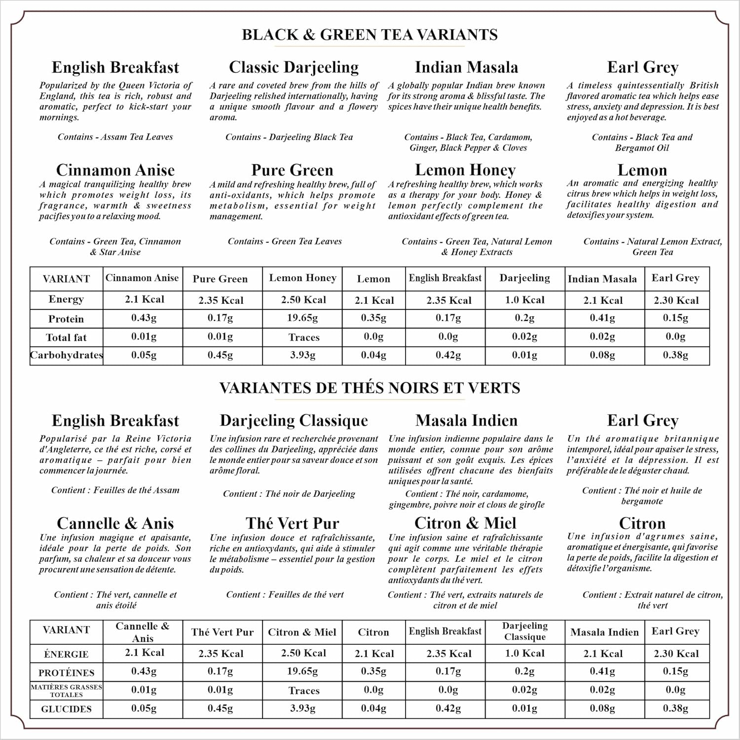 Octavius Assorted Black & Green Tea Sampler Gift Set (6 Flavors, 60 Teabags) | Wooden Tea Box with Leafcut Design | Tea Variety Pack | Gifts for Women & Men | Premium Tea Gift Set