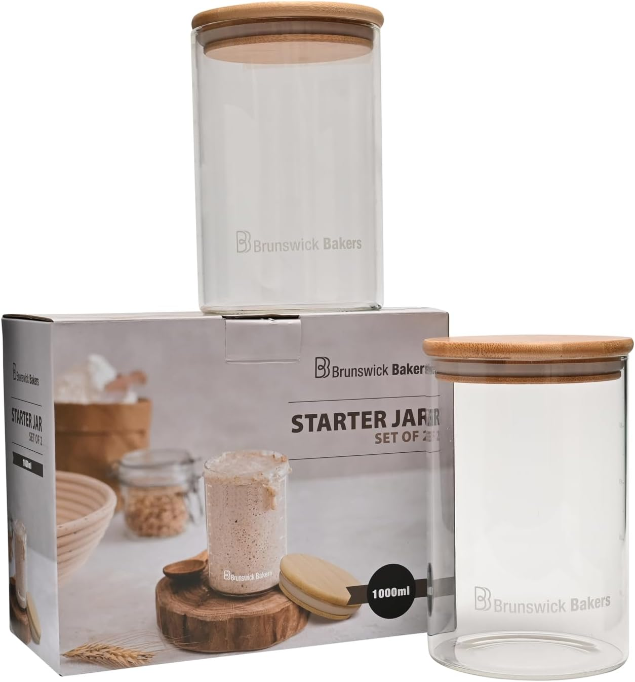 Brunswick Bakers Starter Jar, 1000 Ml (Set of 2) image number 2
