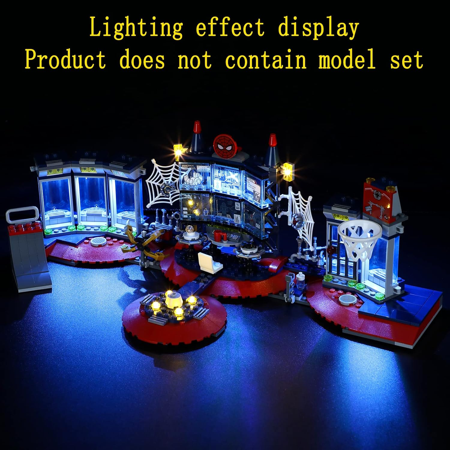 GEAMENT LED Light Kit Compatible with  Attack on the Spider Lair - Lighting Set for Spider-Man 76175 Building Model ( Set Not Included) image number 5