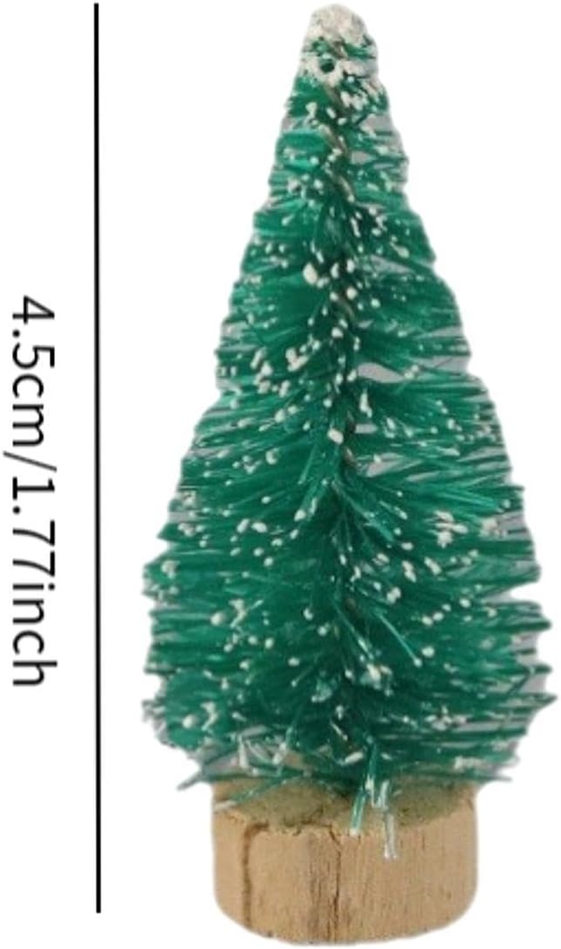 12 Pieces Mini Christmas Tree Ornaments Artificial Christmas Tree Xmas Trees for Tabletop image number 1