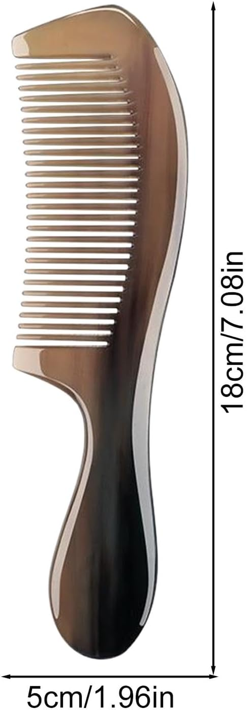 Tuxuseo Horn Combs for Women, Buffalo Horn Comb - Wide Tooth Hair Brush Natural Antistatic Horn Comb - Handmade Bone Brush Beard Massage Health Care for Men and Women - C image number 6