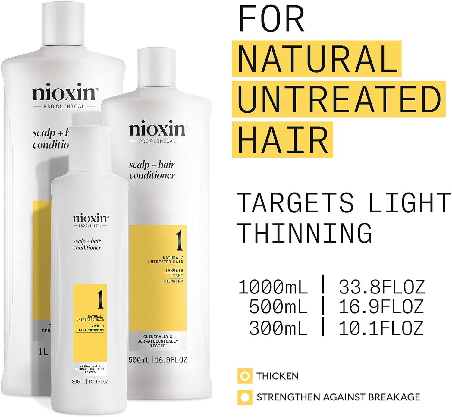Nioxin Density System 1 Scalp Therapy Conditioner (Natural Hair, Light Thinning) 1000Ml image number 3
