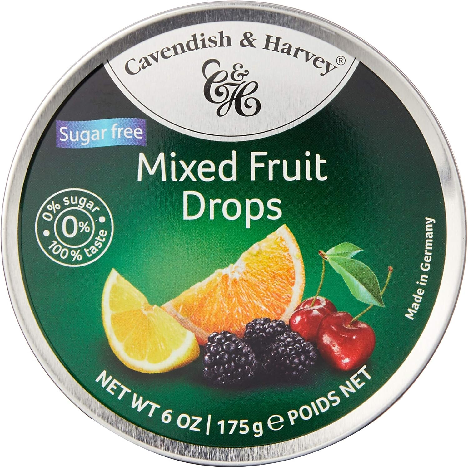 Cavendish & Harvey Sugar Free Mixed Fruit Drops, 10 X 175 Grams