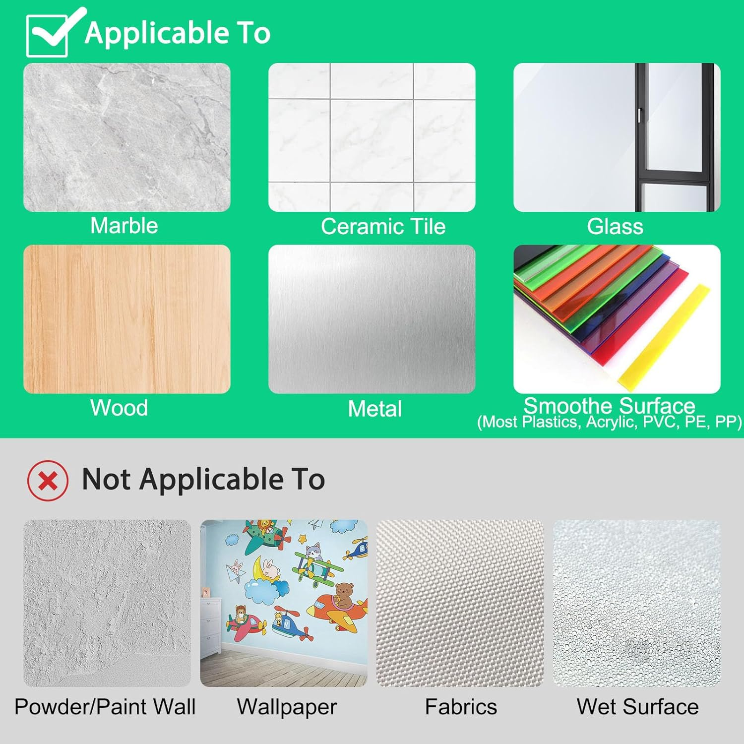 Ninyoon Magnetic Picture Hanger for Wall, Magnetic Picture Frame Poster Hanging System, Strong Wall Magnets Anti-Slip Design 1.7X0.5 Inch (6 Pack) image number 2