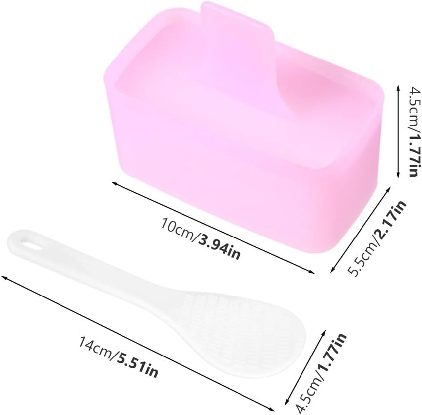 3Pcs Onigiri Mold, Rice Mold Kit, Triangle Rice Ball Molds Maker Sushi Molds, for Non Stick Spam Musubi Maker Press, for Kids Lunch Bento and Home Diy(Color:Pink and Yellow) image number 6