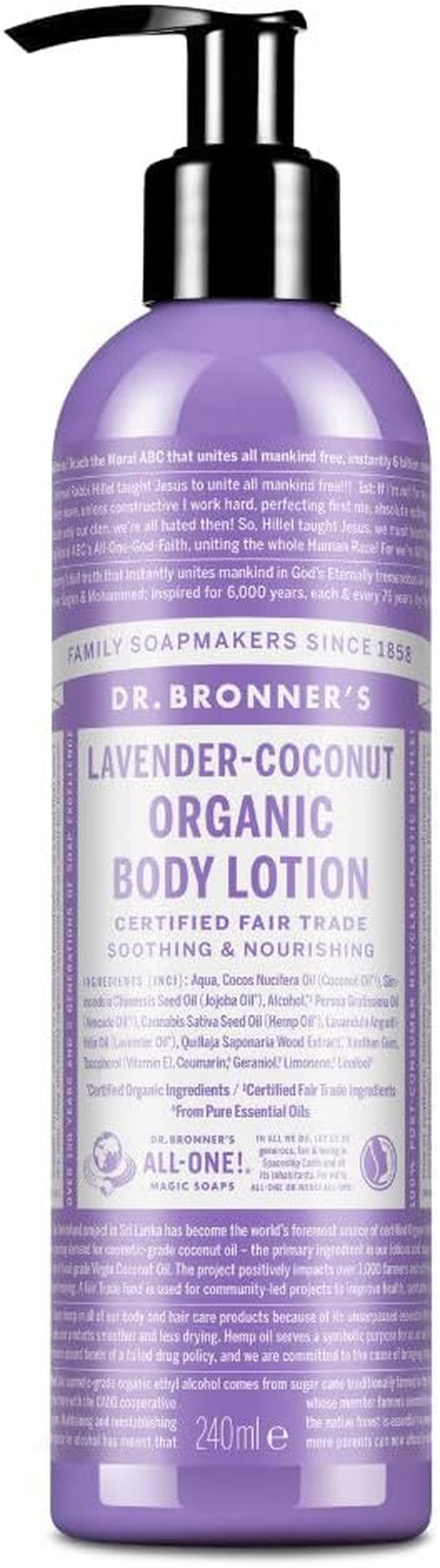 Dr. Bronner'S - Organic Body Lotion Lavender Coconut 240 Ml/Bath and Body /240 image number 1
