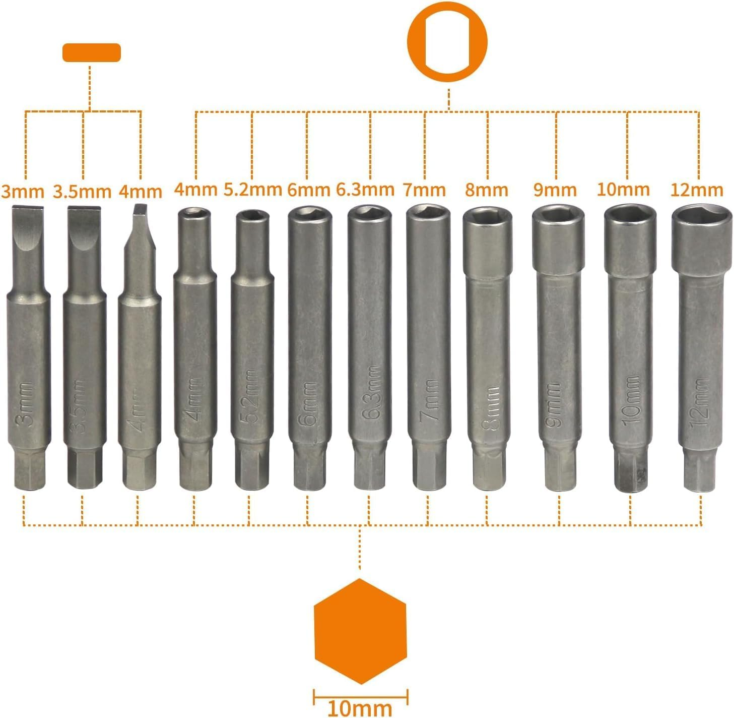 43PCS Suspension Shock Absorber Strut Nut Removal Tool Socket Set, 1/2 Inch Steering Hub Shock Absorber Ratchet and Wrench Set, Shock Strut Installation Removal Tool Kit for All Vehicles image number 4