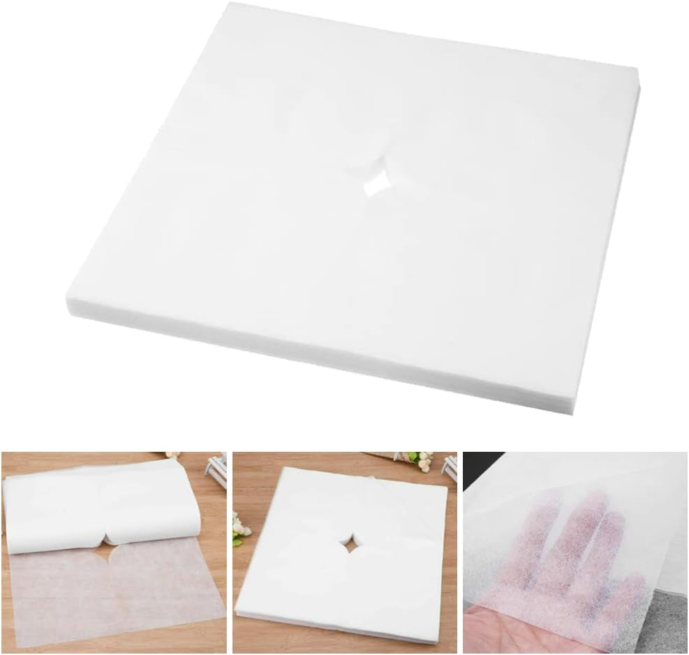 200Pcs Beauty Salon Disposable Face Pad Bed Table Face Hole Cover Massage image number 3