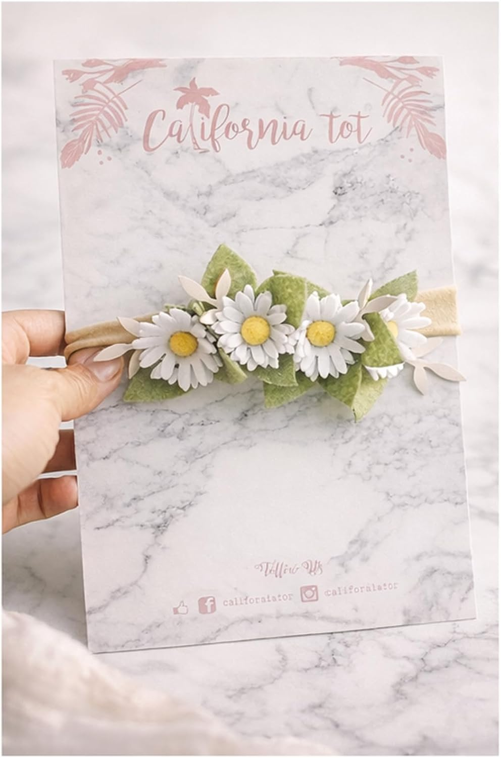 California Tot Animal Headbands with Glitter Ears & Felt Flowers for Toddlers, Girls - 3 Pack Unicorn image number 3