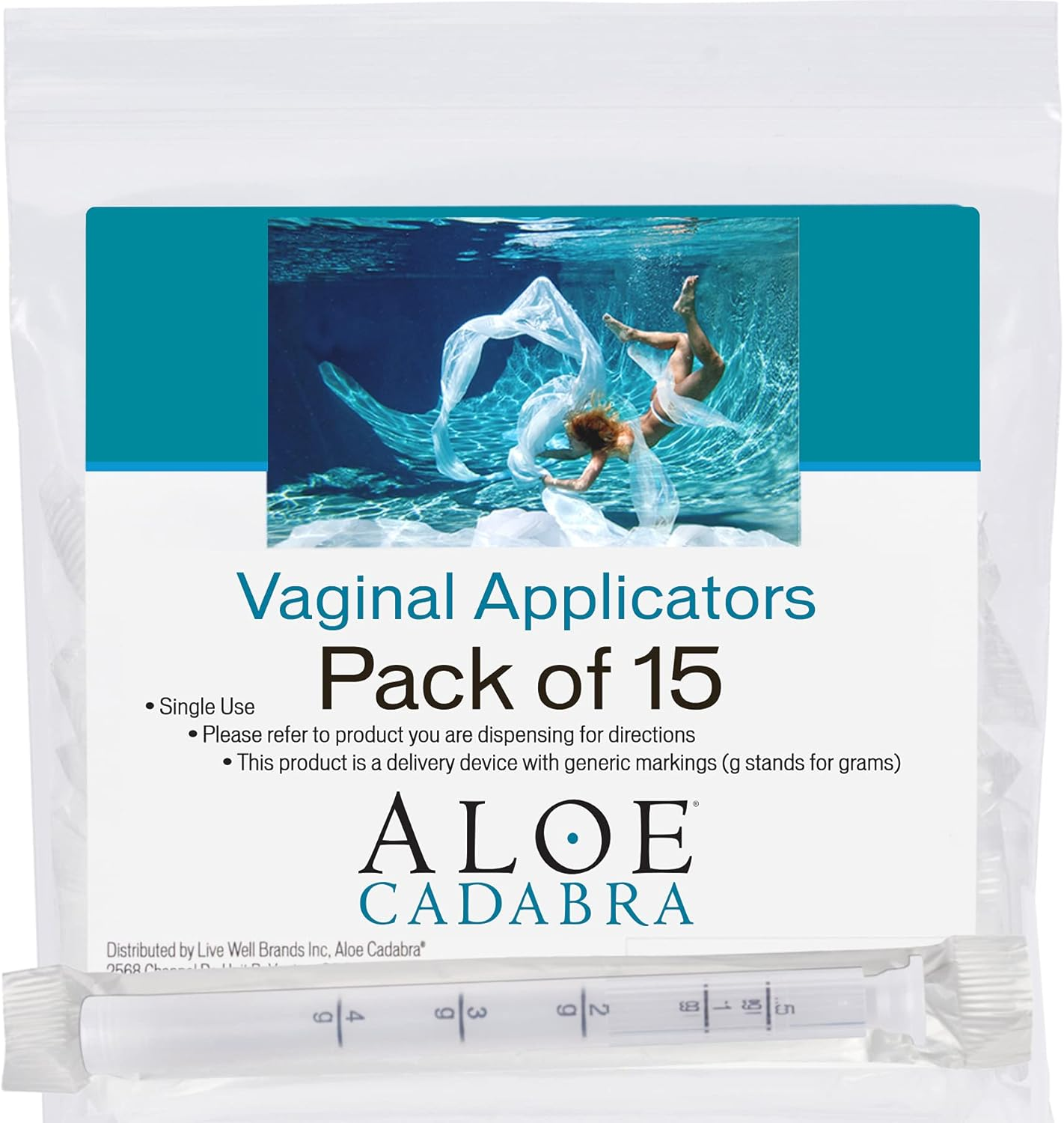 Extra Disposable Vaginal Applicators (15 Pack) Individually Wrapped, Fits Threaded Vaginal Creams and Contraceptive Gels image number 6