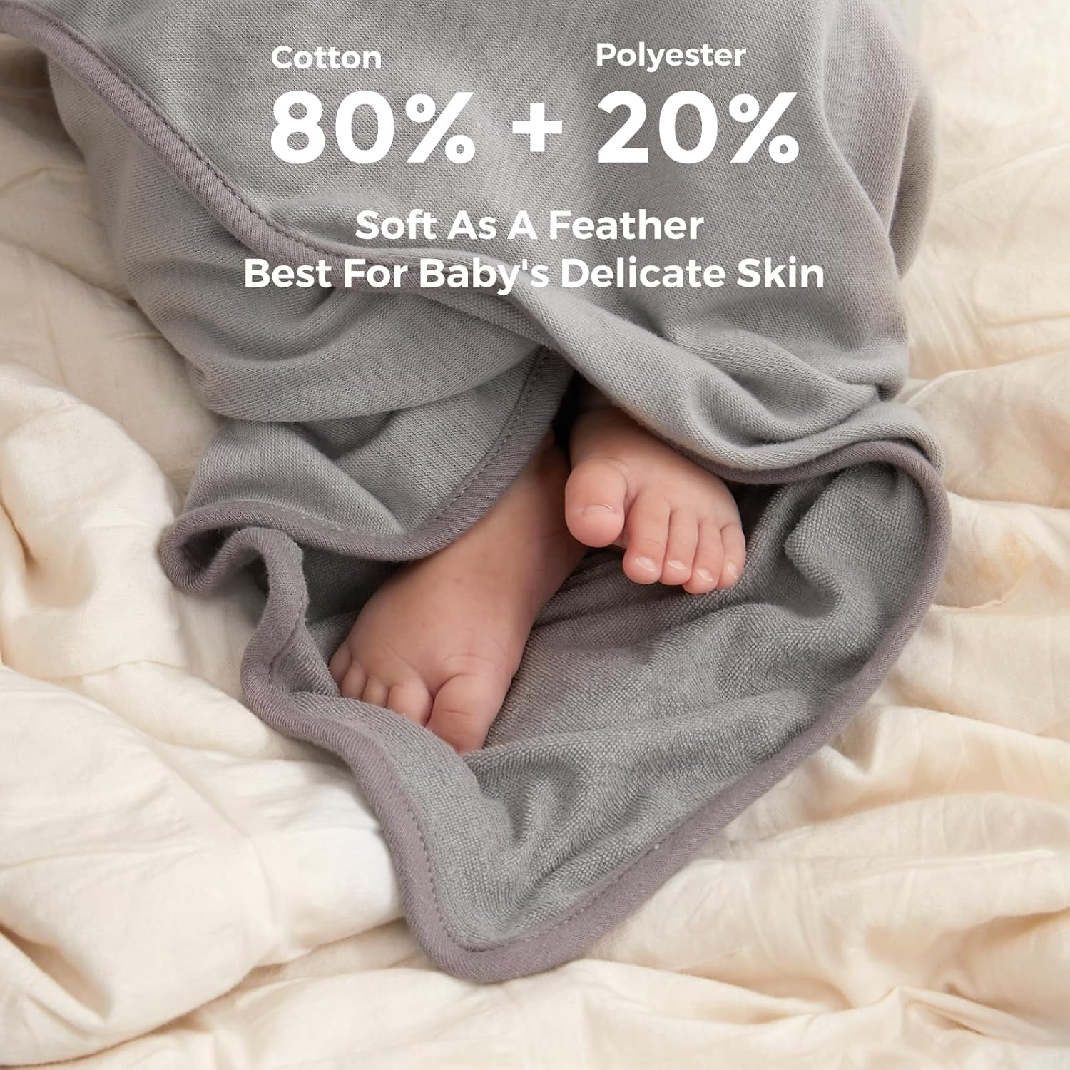 Momcozy Cute Elephant Hooded Baby Towel- 8 Piece Bath Essential, 2 X Towels and 6 X Wash Cloth Set- for Boys or Girls - Soft and Comfort for Newborn, Infant and Toddler image number 1