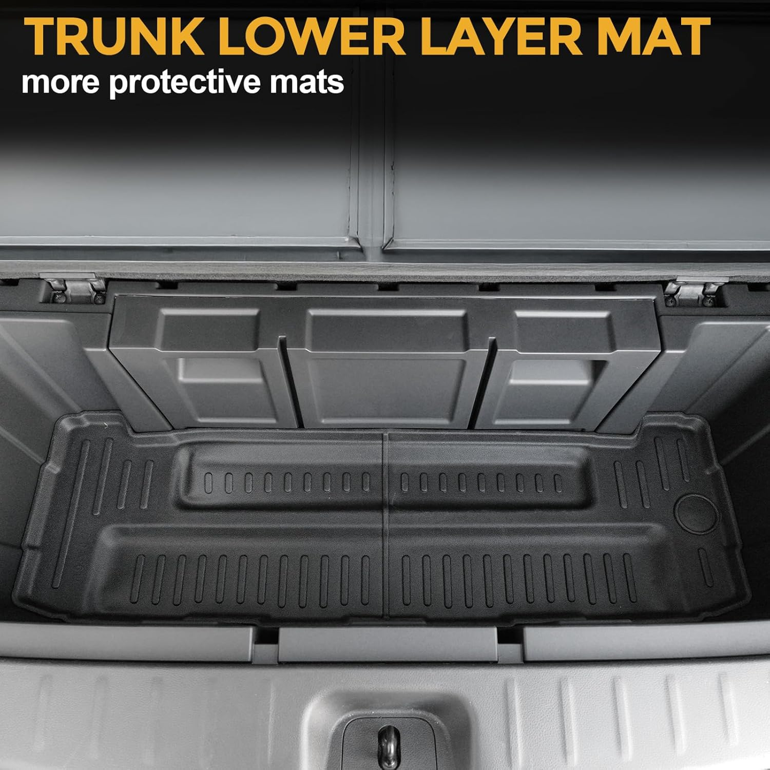 Cargo Mat for 2022-2025 Nissan Pathfinder 7/8 Passenger Accessories, Full Coverage All Weather TPE Protector Cargo Mat with Backrest Mat Trunk Mat Cargo Liner for Nissan Pathfinder Accessories image number 4