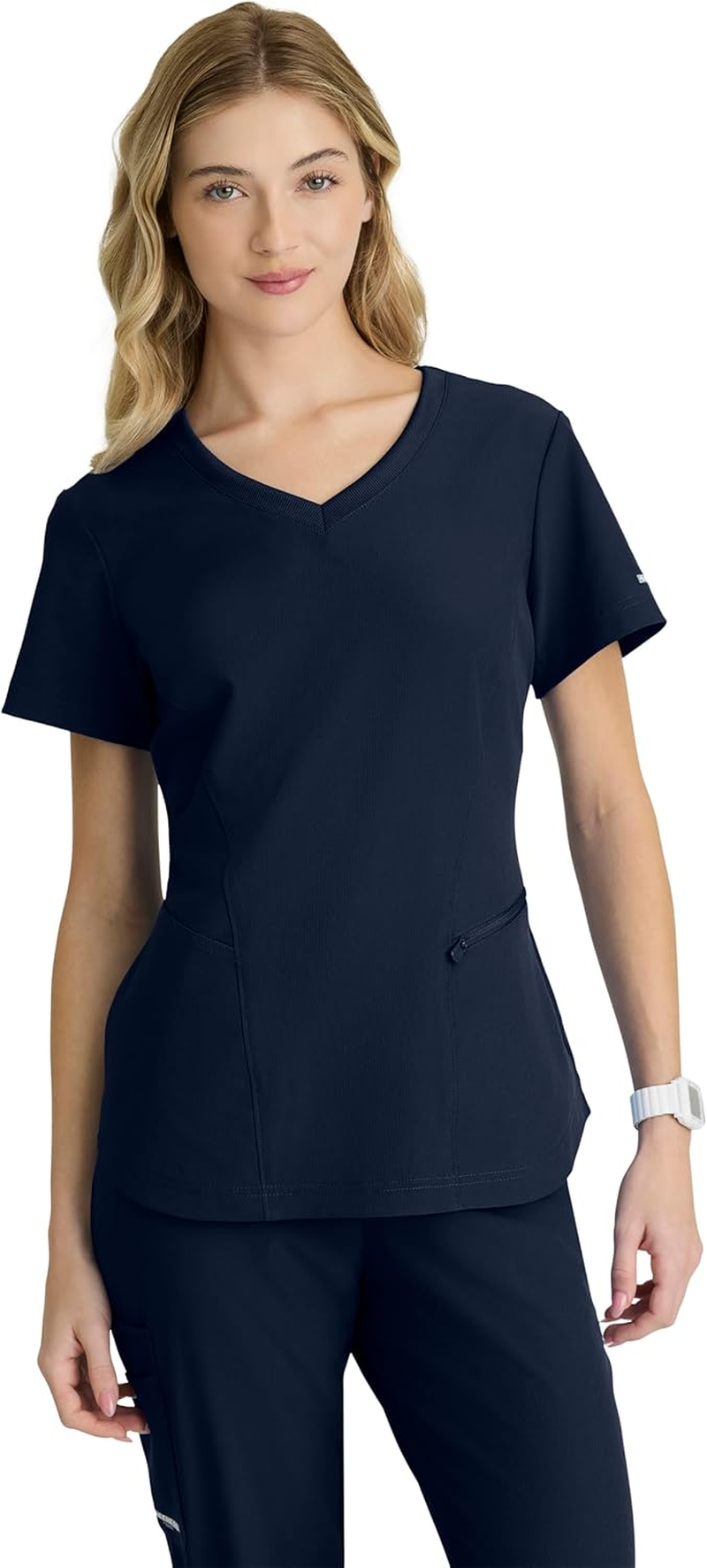 BARCO Skechers Vitality Electra Scrub Top for Women - V-Neck Medical Top, 4-Way Stretch Women'S Scrub Top
