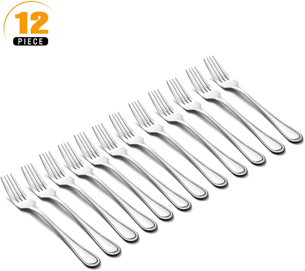 Snamonkia Set of 12 Dinner Forks Stainless Steel, 8 Inches, 18/10 Large Table Forks for Salad Steak Spaghetti image number 3